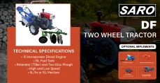 DF Two Wheel Tractor 15HP Diesel Engine | Saro Agro