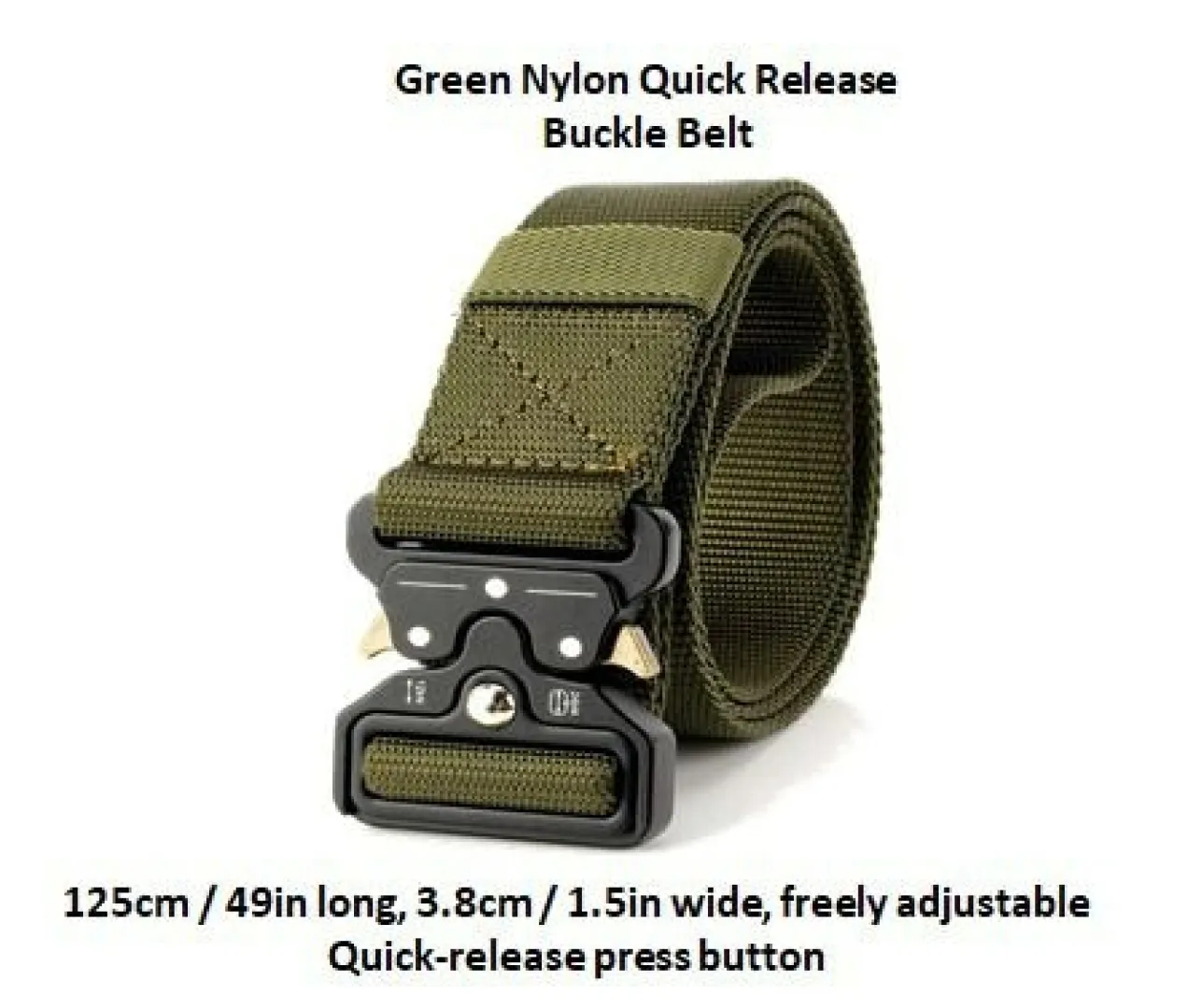 The Green Nylon Quick Release Buckle Belt | Outdoor Innovation