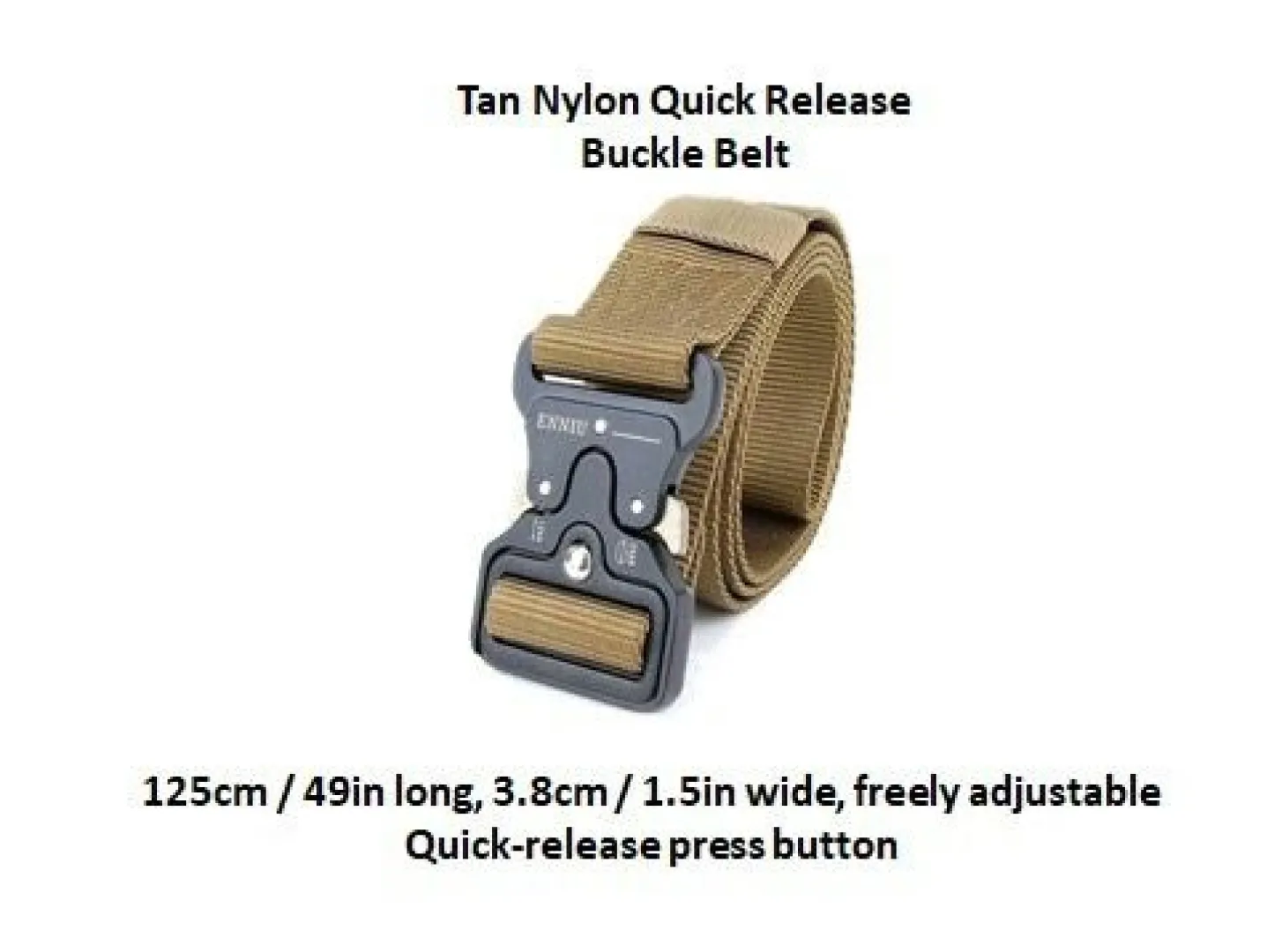 Tan Nylon Quick Release Buckle Belt | Outdoor Innovation