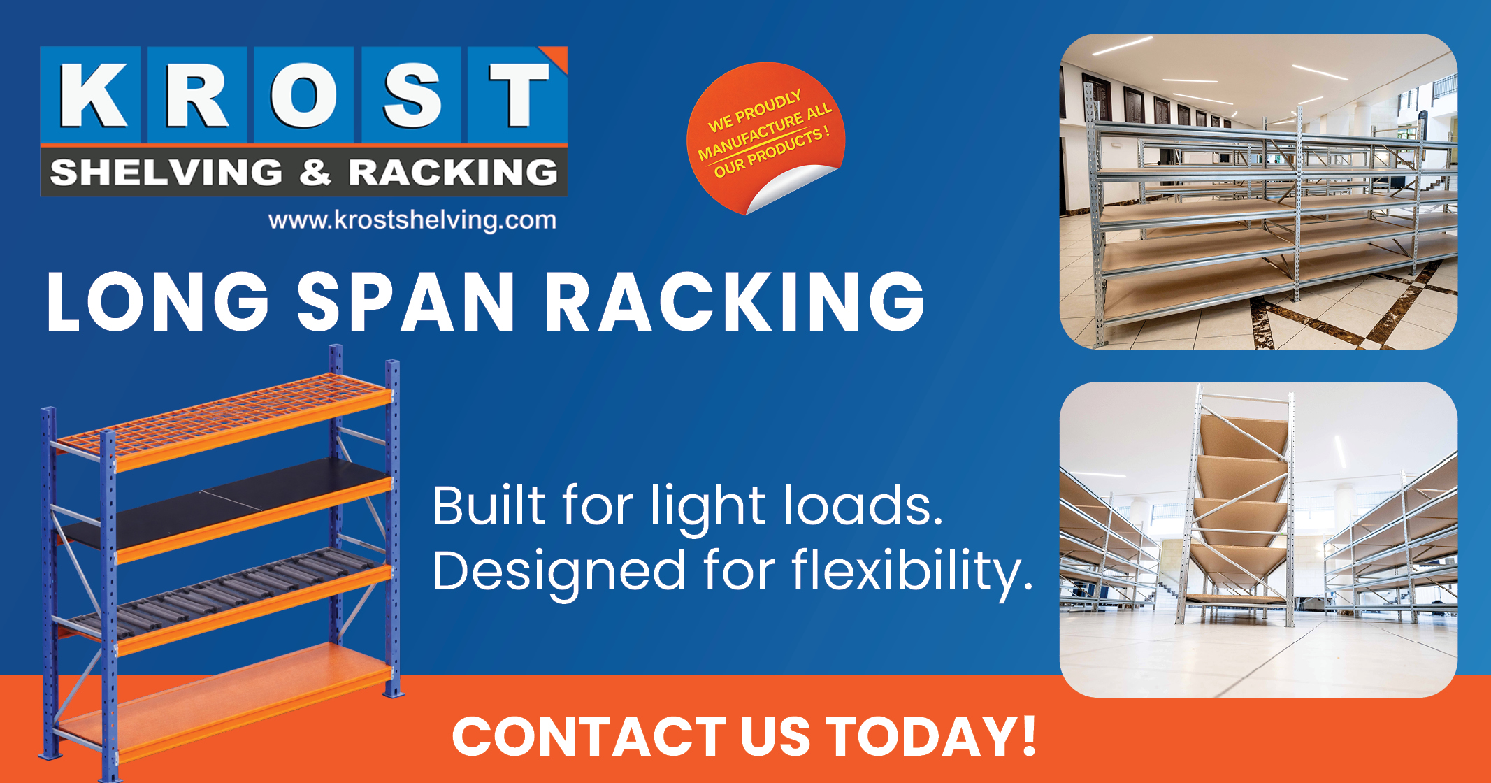 Long span racking: The heavy-duty storage standard | Krost Shelving & Racking