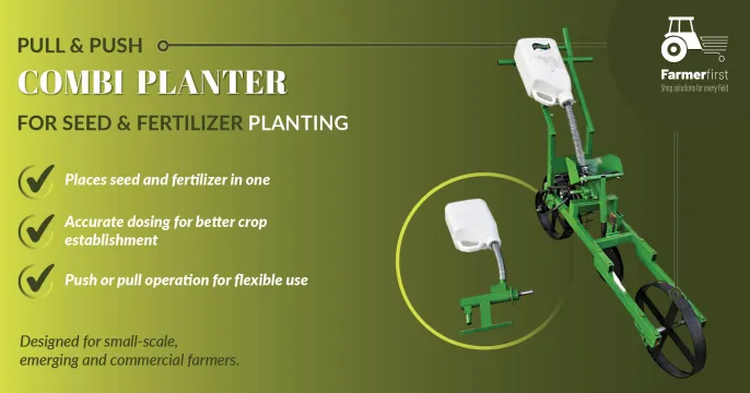 Pull & push Combi planter for seed & fertilizer planting | FarmerFirst