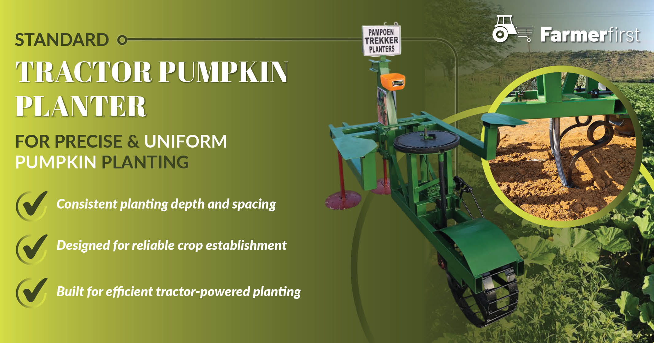 Standard tractor pumpkin planter for precise & uniform pumpkin planting | FarmerFirst