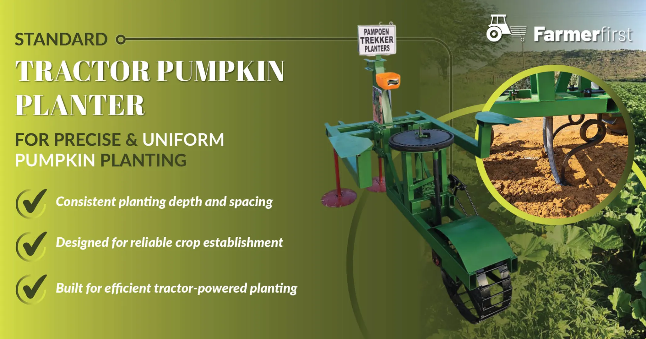Standard tractor pumpkin planter for precise &amp; uniform pumpkin planting | FarmerFirst