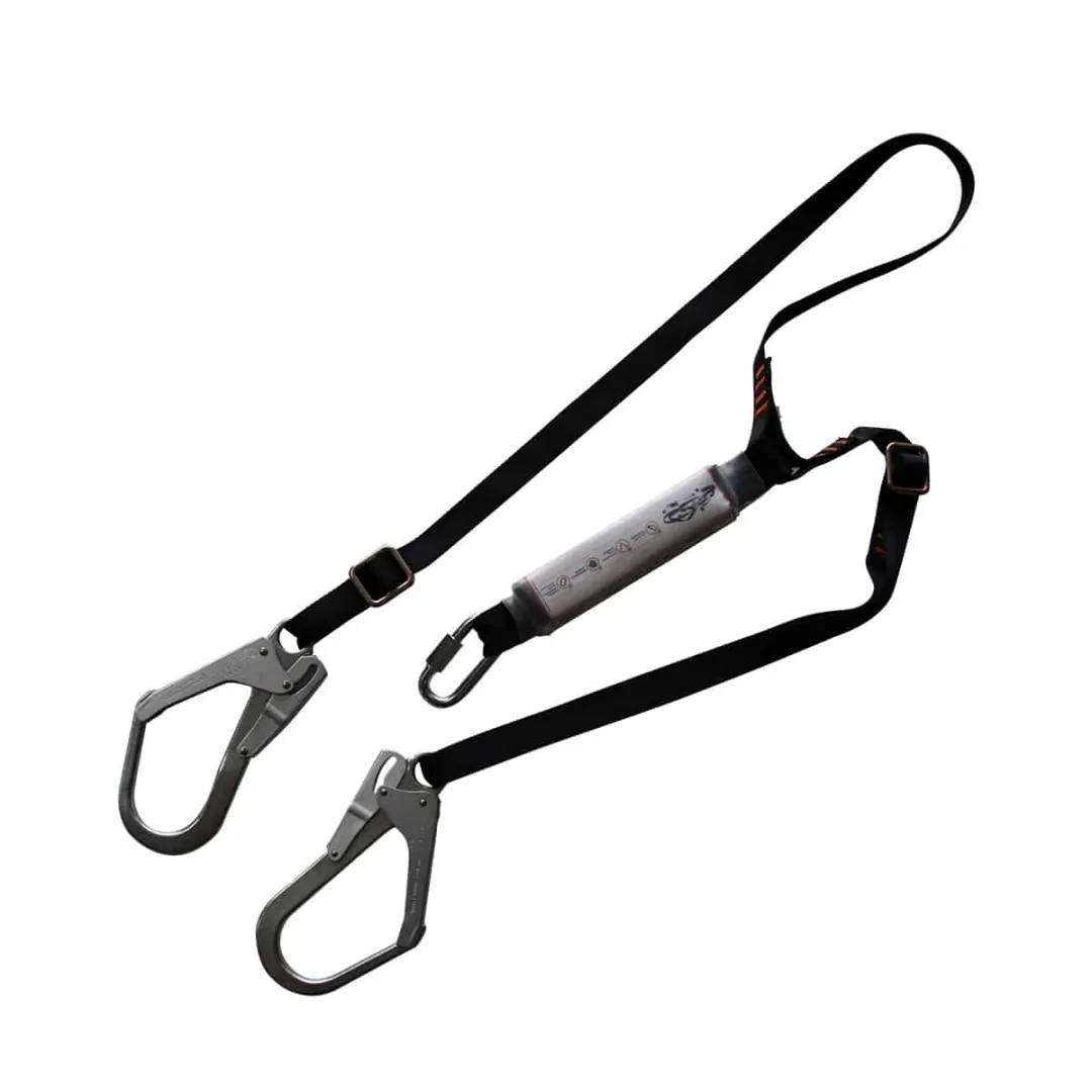 Energy Absorber that integrates and Adjustable Double Leg Lanyard | Height Safe 360