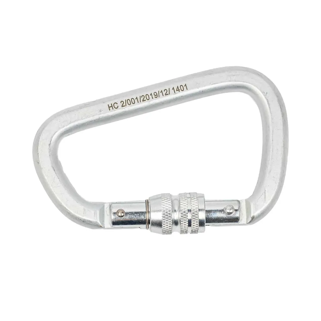 D-Shape Screw-Gate Karabiner | Height Safe 360