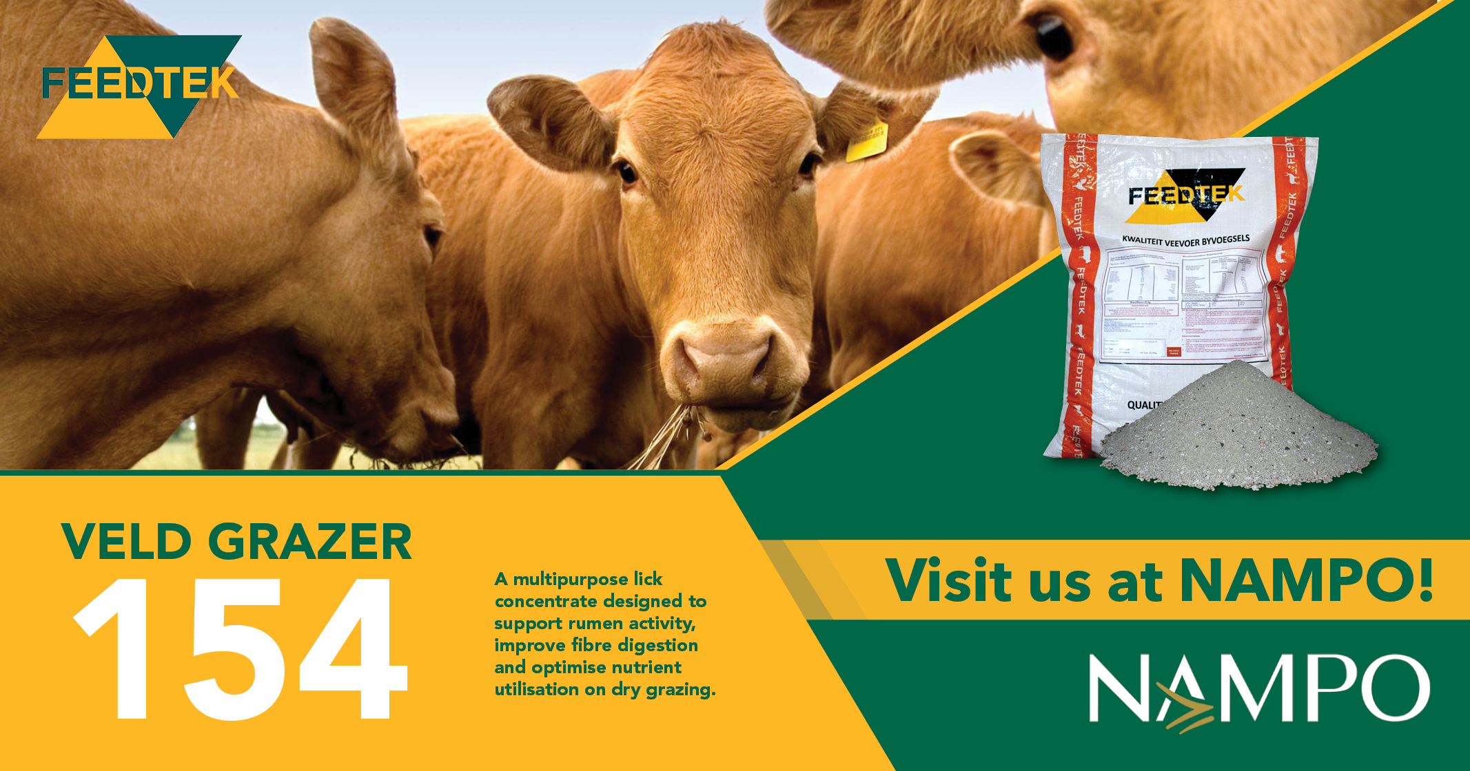 Stop by & step up: Experience the Veld Grazer 154 revolution at NAMPO! | Feedtek Animal Feed Solutions