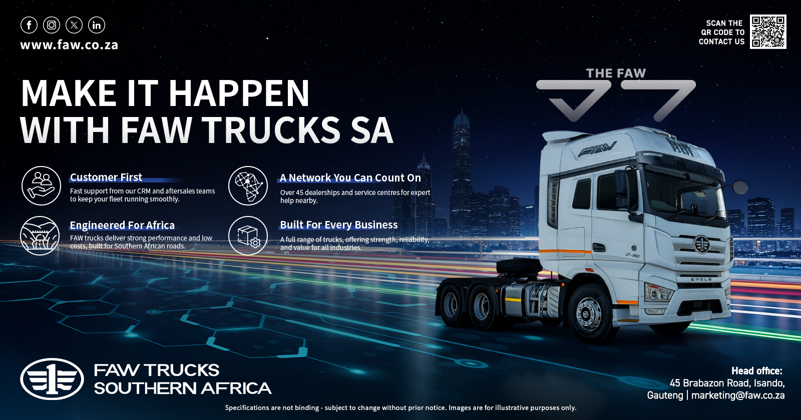 Make It Happen with Faw Trucks SA | FAW Trucks Southern Africa