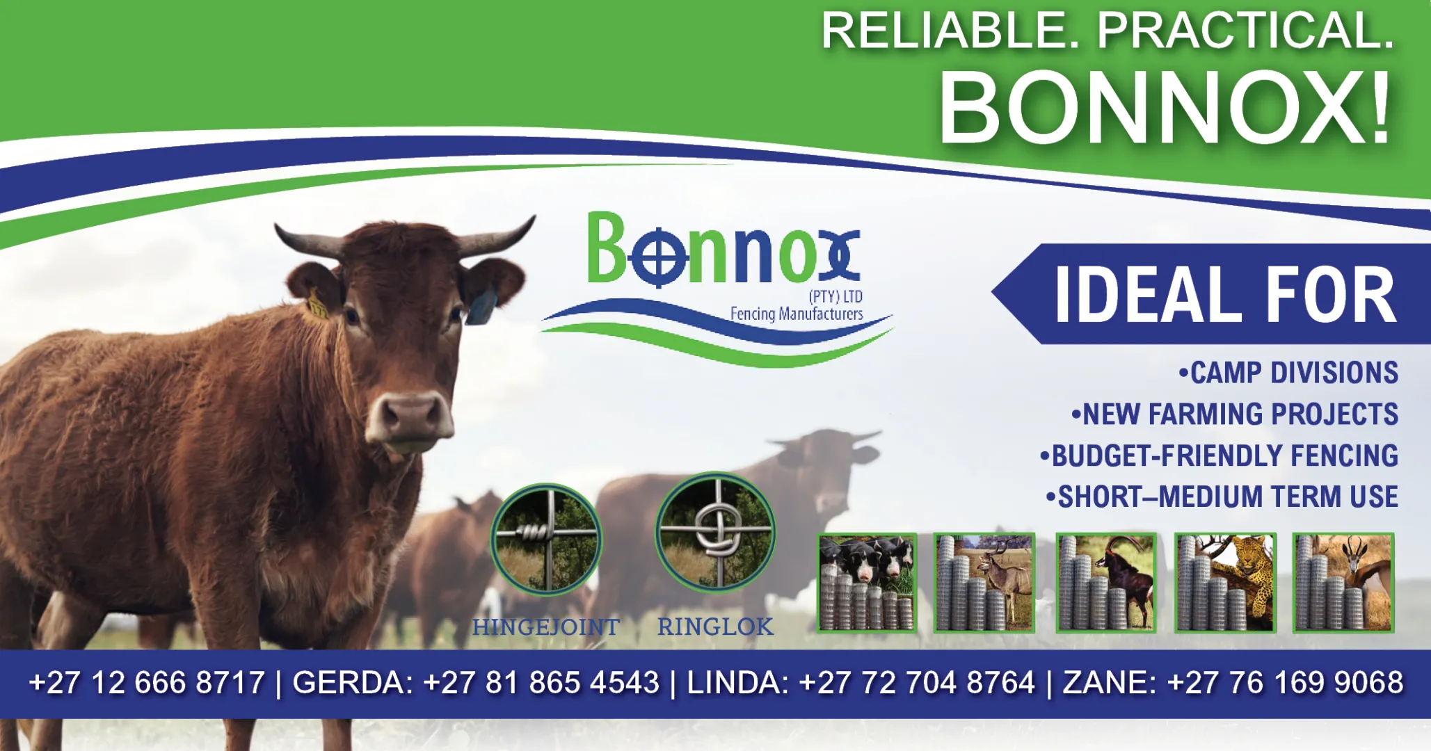 Reliable. Practical. BONNOX! | Manufacturers of world class game &amp; livestock fencing 