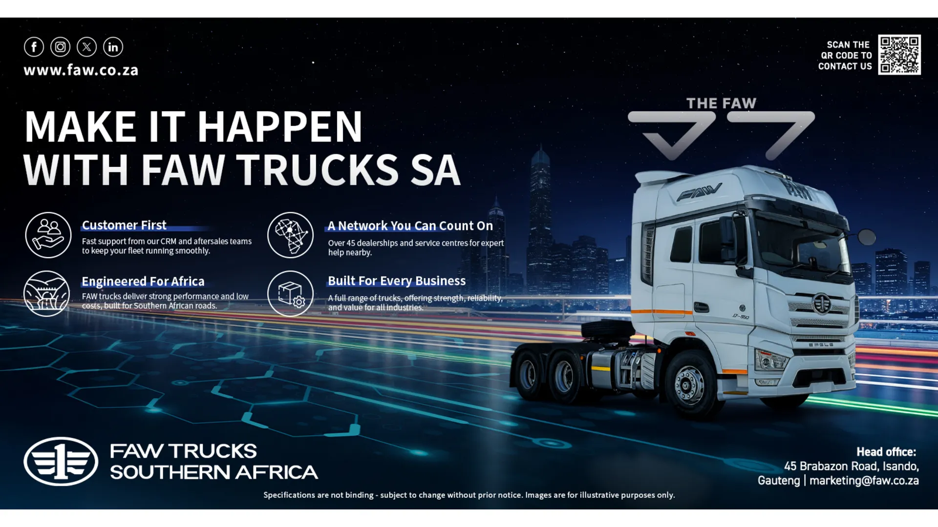 Make It Happen with Faw Trucks SA | FAW Trucks Southern Africa