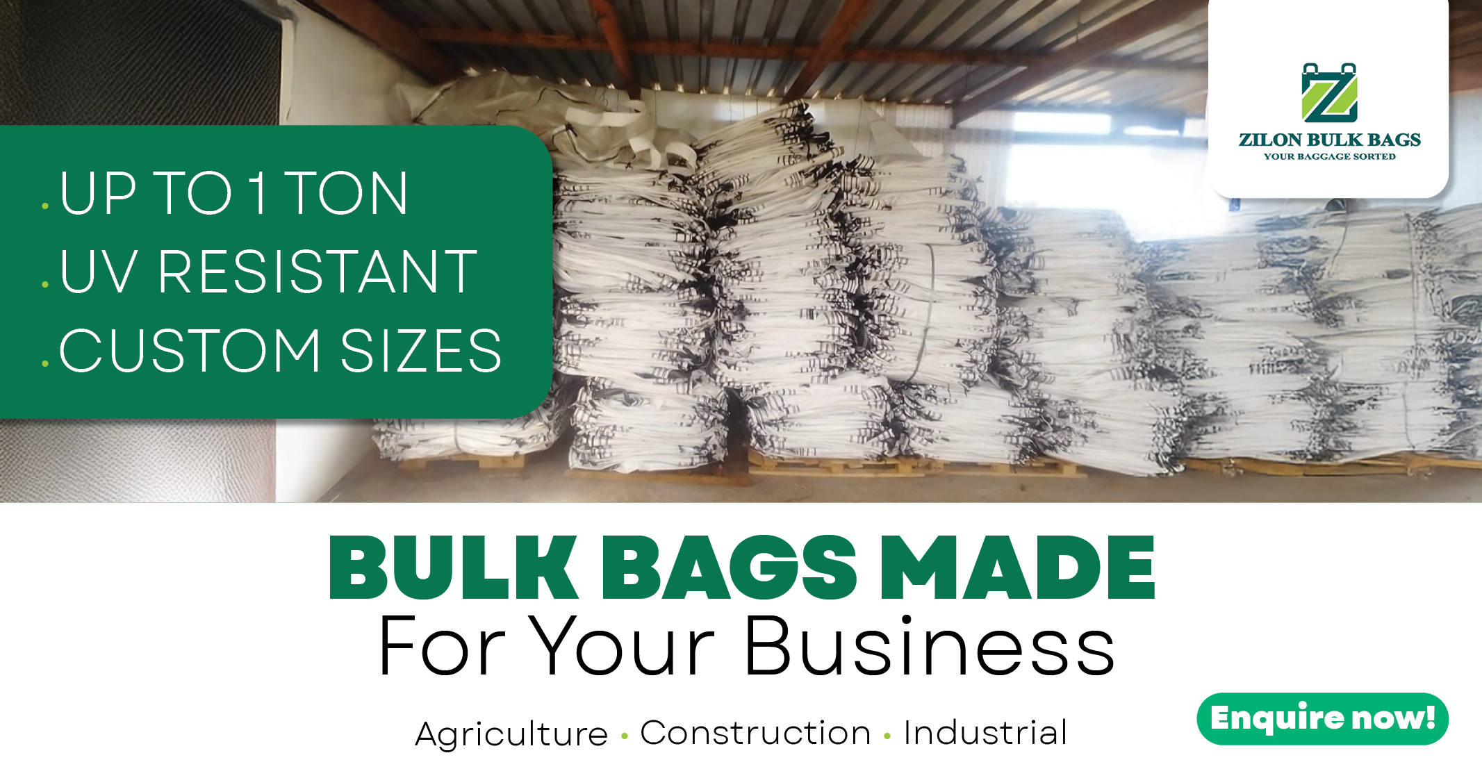 Zilon Bulk Bags: Industrial-grade bulk bags built for your operation