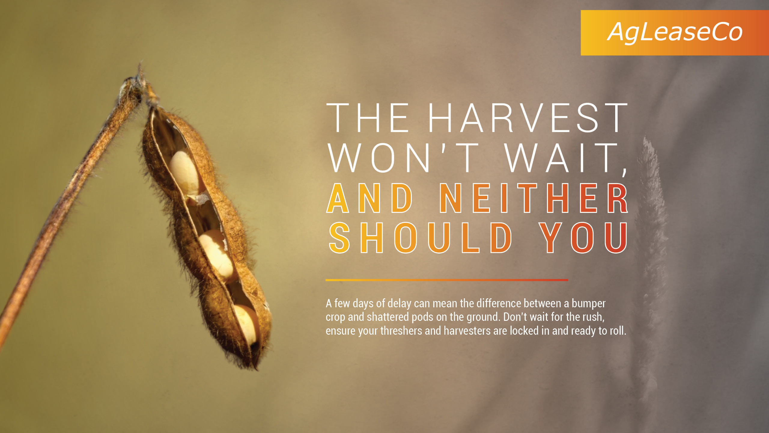 Harvest ready: Secure your threshing & harvesting equipment with AgLeaseCo