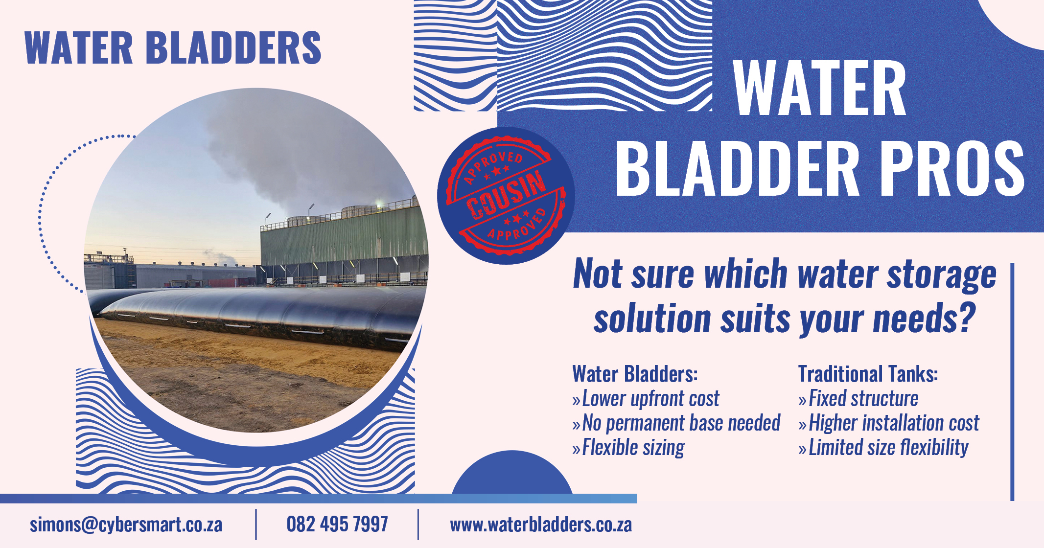 Rethink your storage: Why water bladders outperform traditional tanks