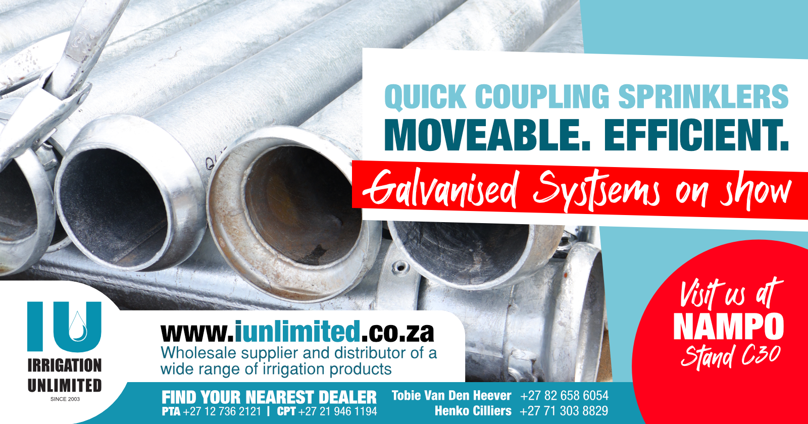 Quick Coupling Sprinklers Moveable Efficient Galvanised Systems | Irrigation Unlimited