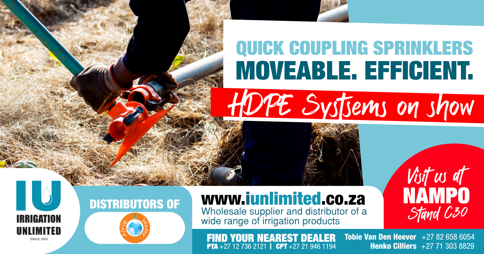 Quick Coupling Sprinklers Moveable Efficient HDPE Systems | Irrigation Unlimited