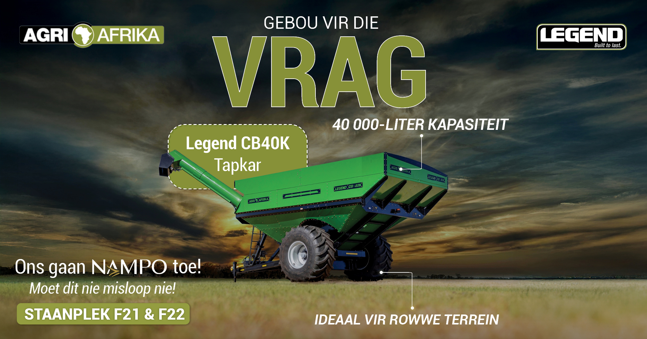 Legend CB40K Tapkar | Gebou Vir Die Vrag | Agri Afrika