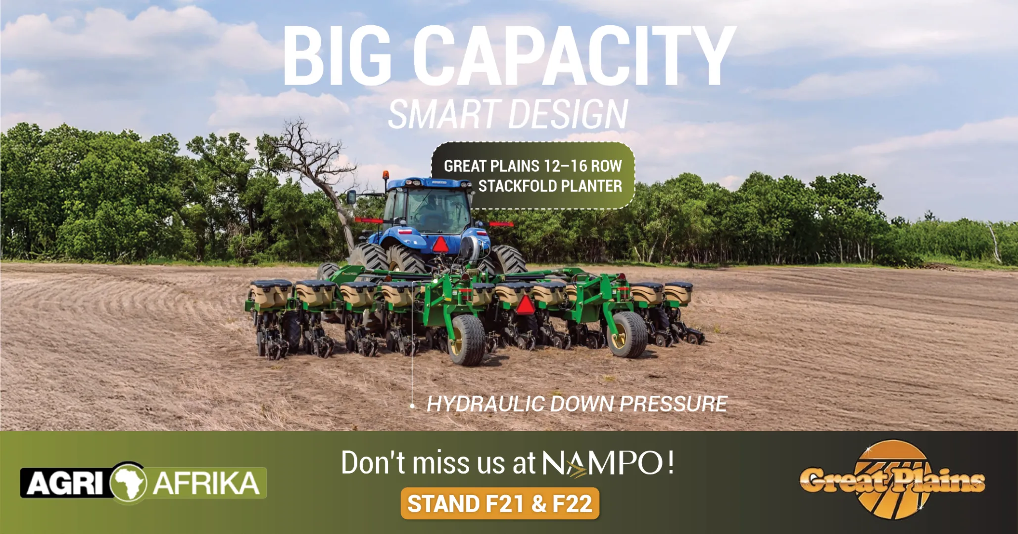 Great Plains 12–16 Row Stackfold Planter | Big Capacity Smart Design | Agri Afrika