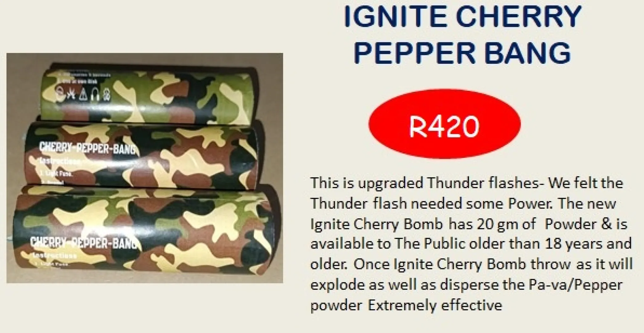 Ignite Cherry Bombs, a type of non-lethal self-defense device | Outdoor Innovation