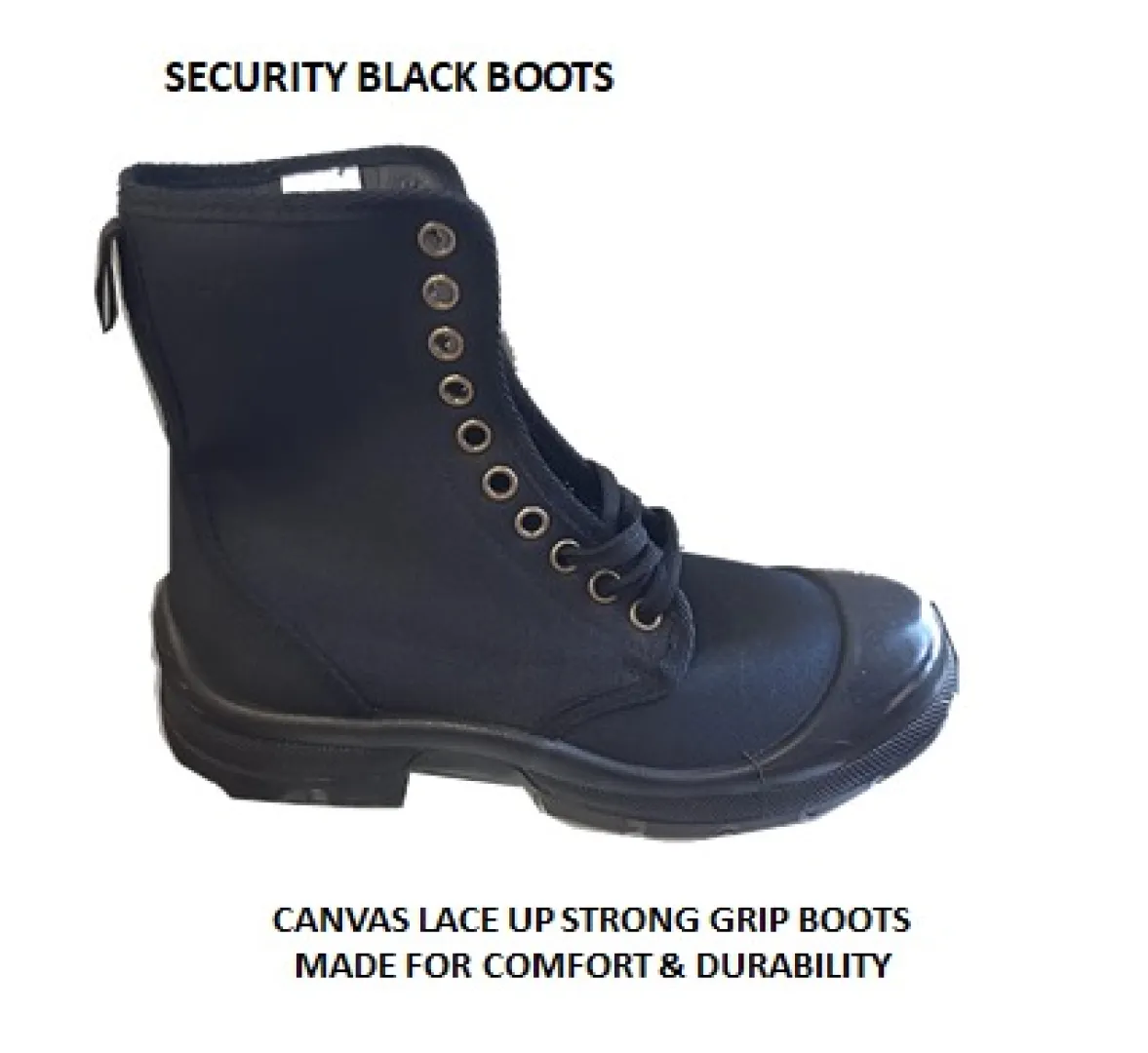 Sizes 6 to 12 | Security Black Boots | Outdoor Innovation