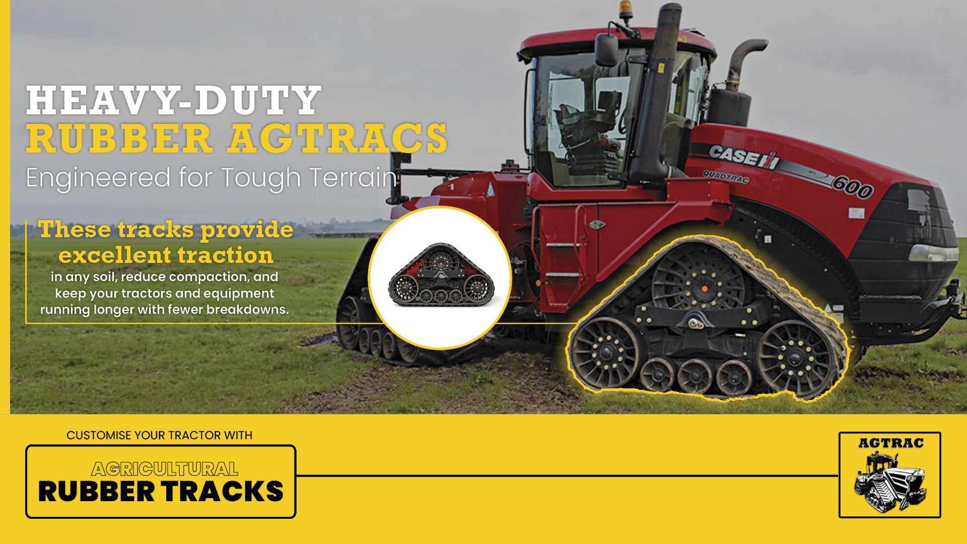 Heavy-Duty Rubber Agtracs Engineered for Tough Terrain | AGTRAC