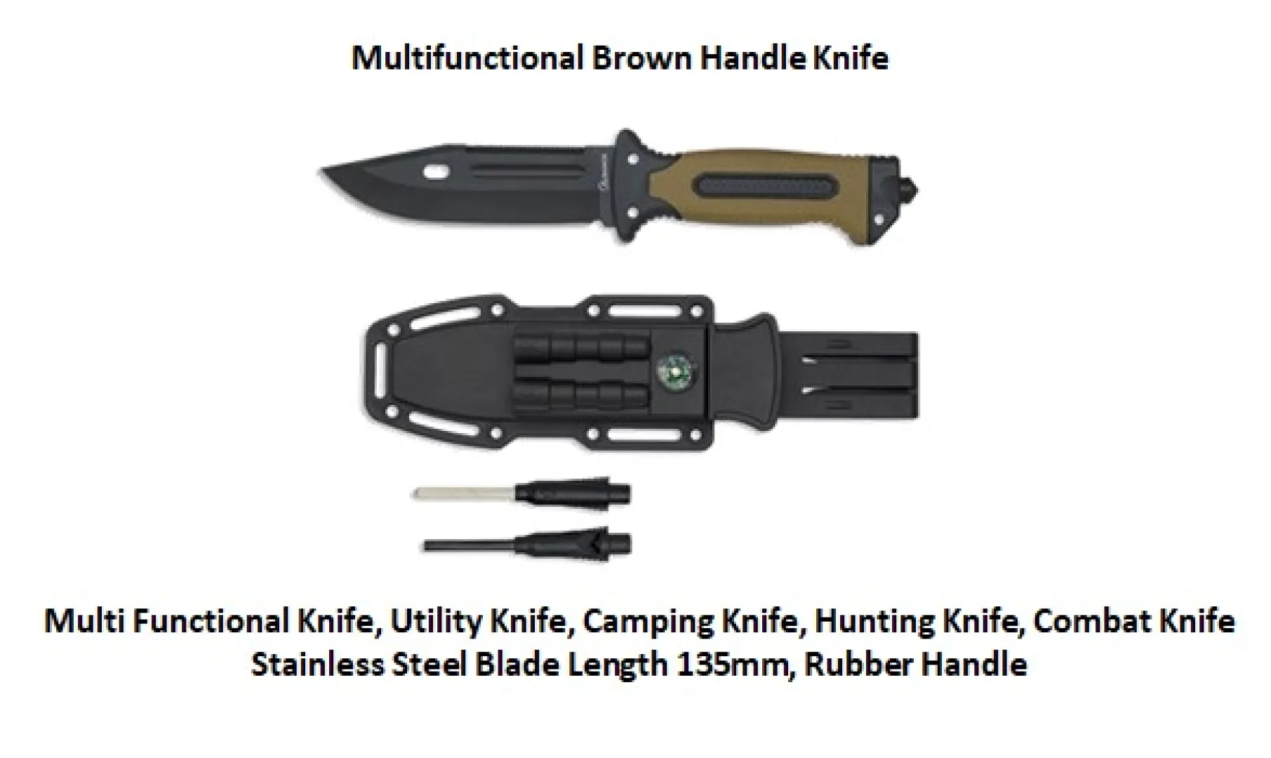 Multifunctional Brown Handle Knifes | Outdoor Innovation