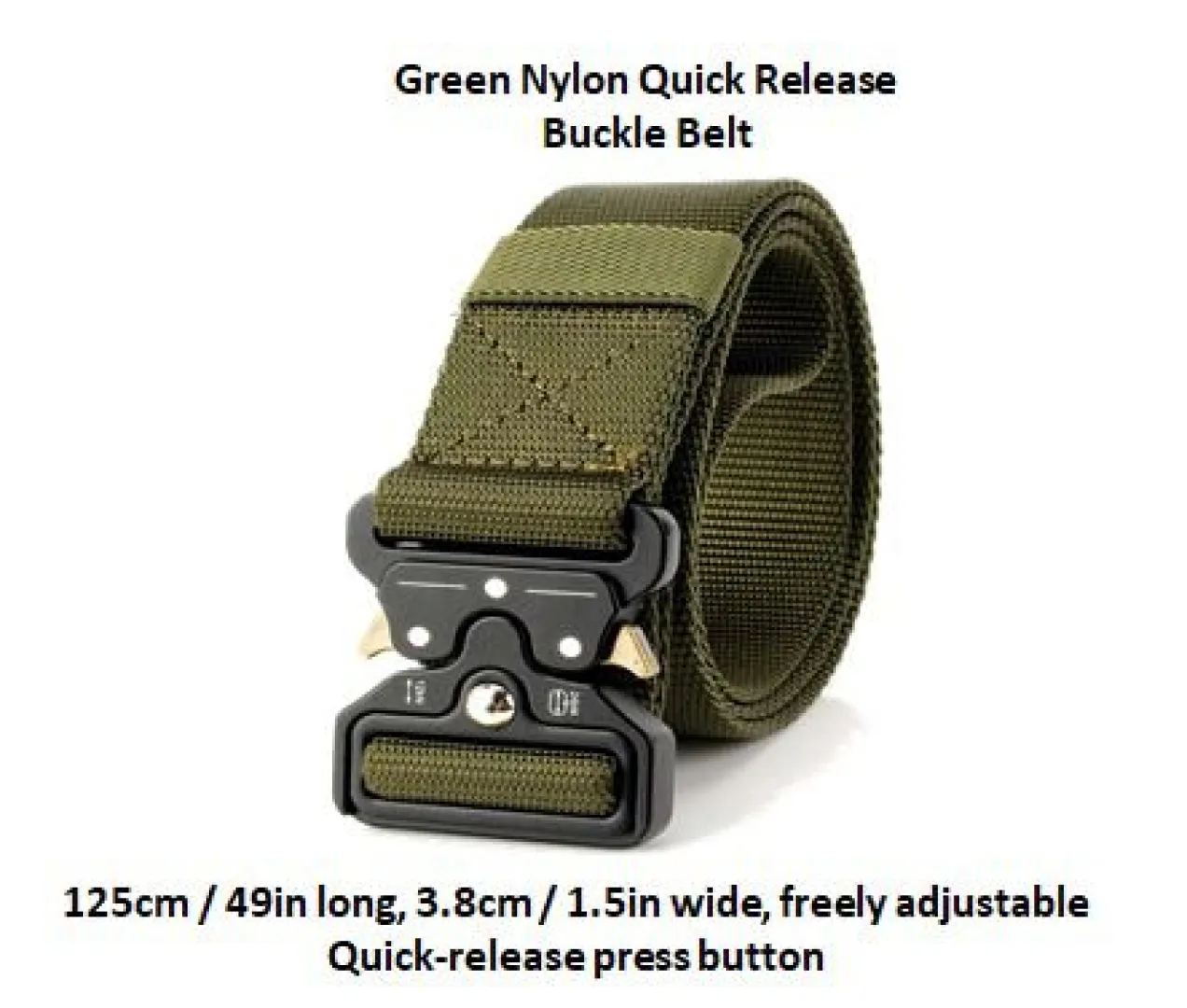 Green Nylon Quick Release Buckle Belts | Outdoor Innovation