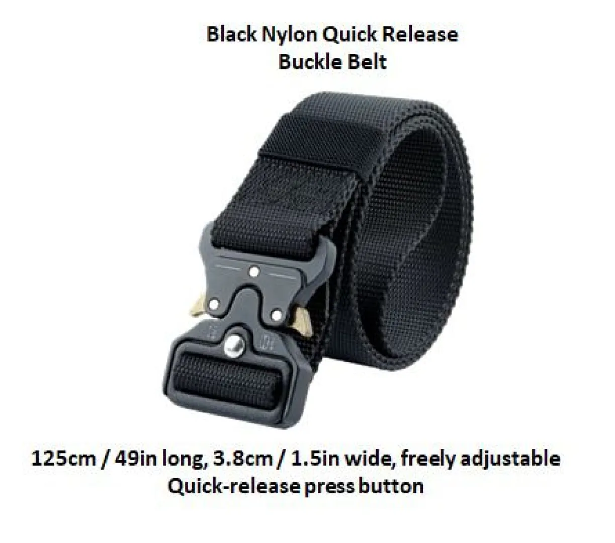 Black Nylon Quick Release Buckle Belts | Outdoor Innovation