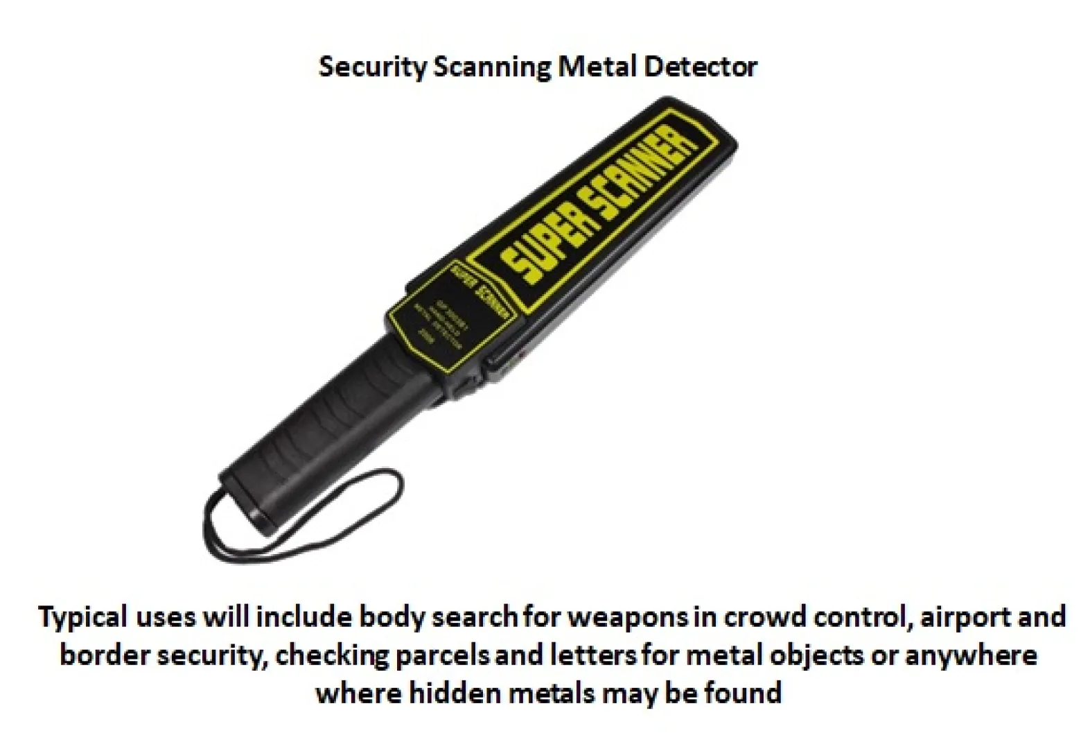 Security Scanning Metal Detector | Outdoor Innovation
