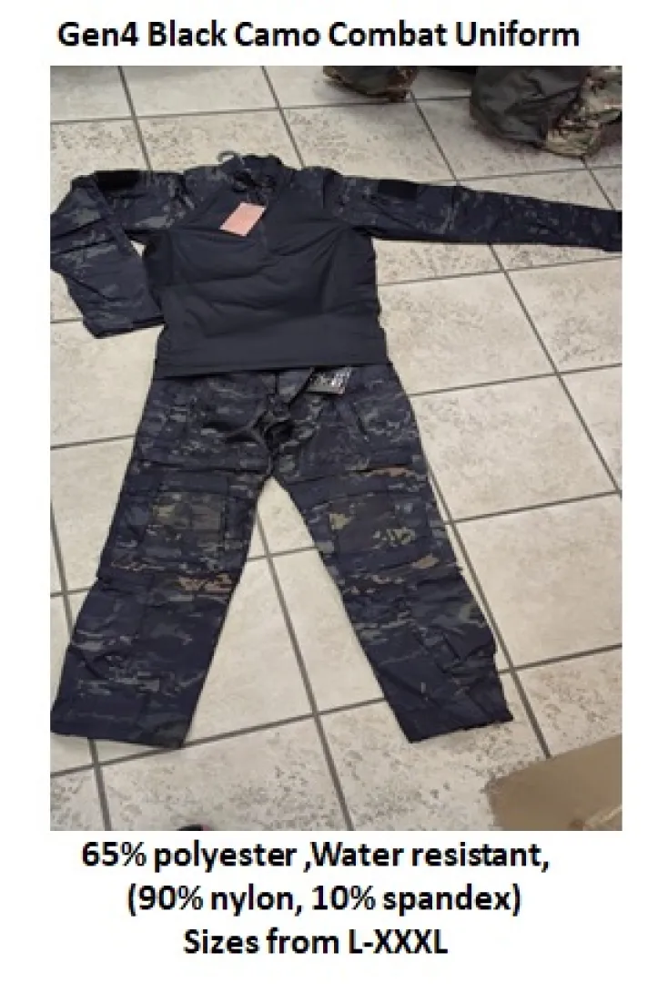 Gen4 Black Camo Combat Uniforms | Outdoor Innovation