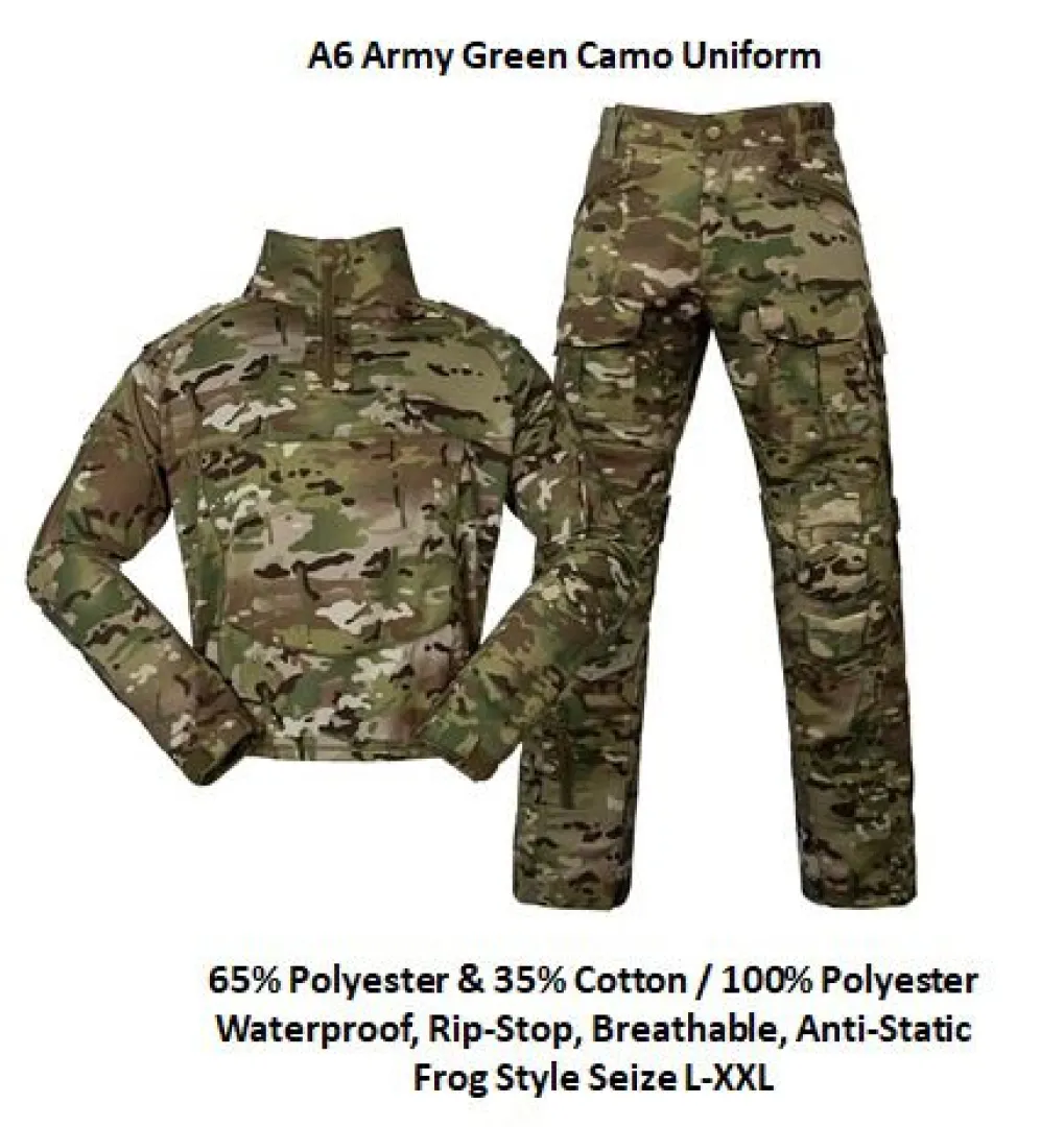 A6 Army Green Camo Uniforms | Outdoor Innovation