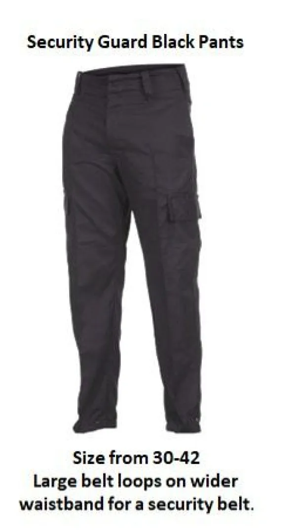 Security Guard Black Pants | Outdoor Innovation