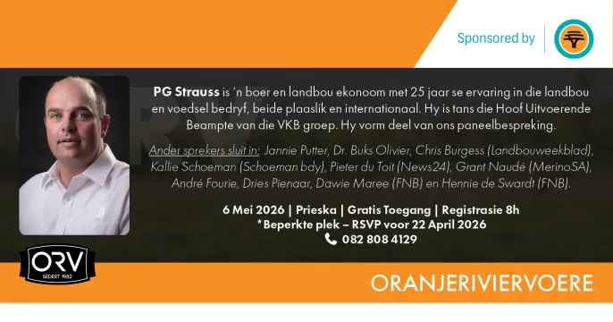 Oranjeriviervoere skaap boeredag 6 Mei 2026 | Prieska: Innoveer of stagneer