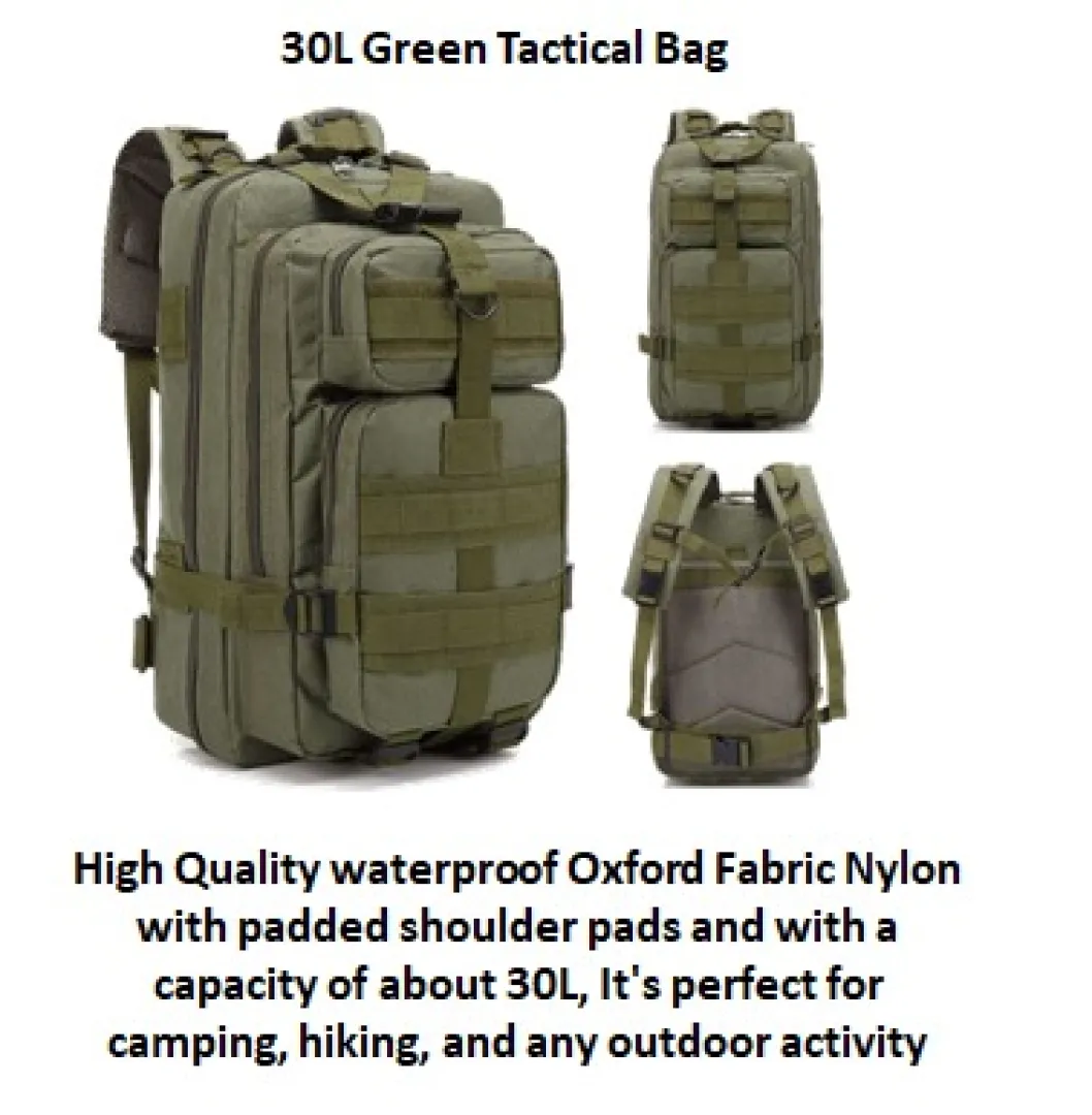 30L Green Tactical Bags | Outdoor Innovation