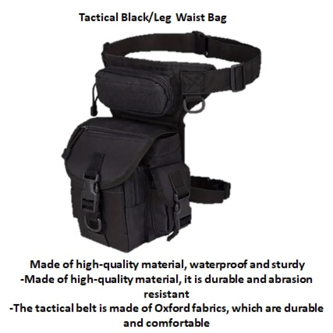 Tactical Black Leg Waist Bag | Outdoor Innovation