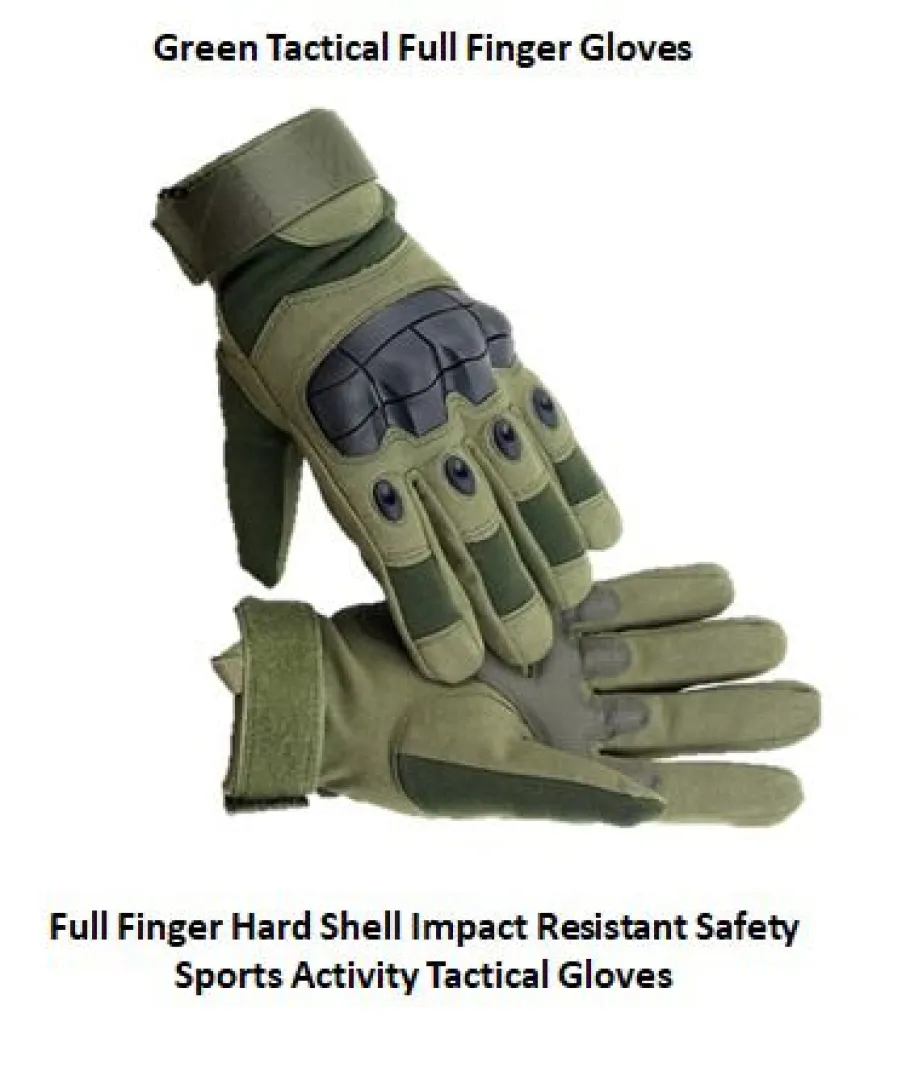 Green Tactical Full Finger Gloves | Outdoor Innovation