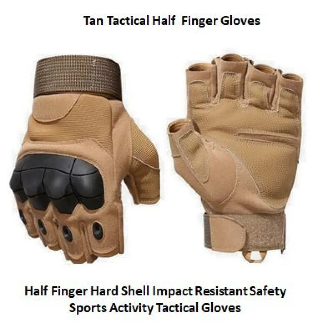 Tan Tactical Half Finger Glove | Outdoor Innovation