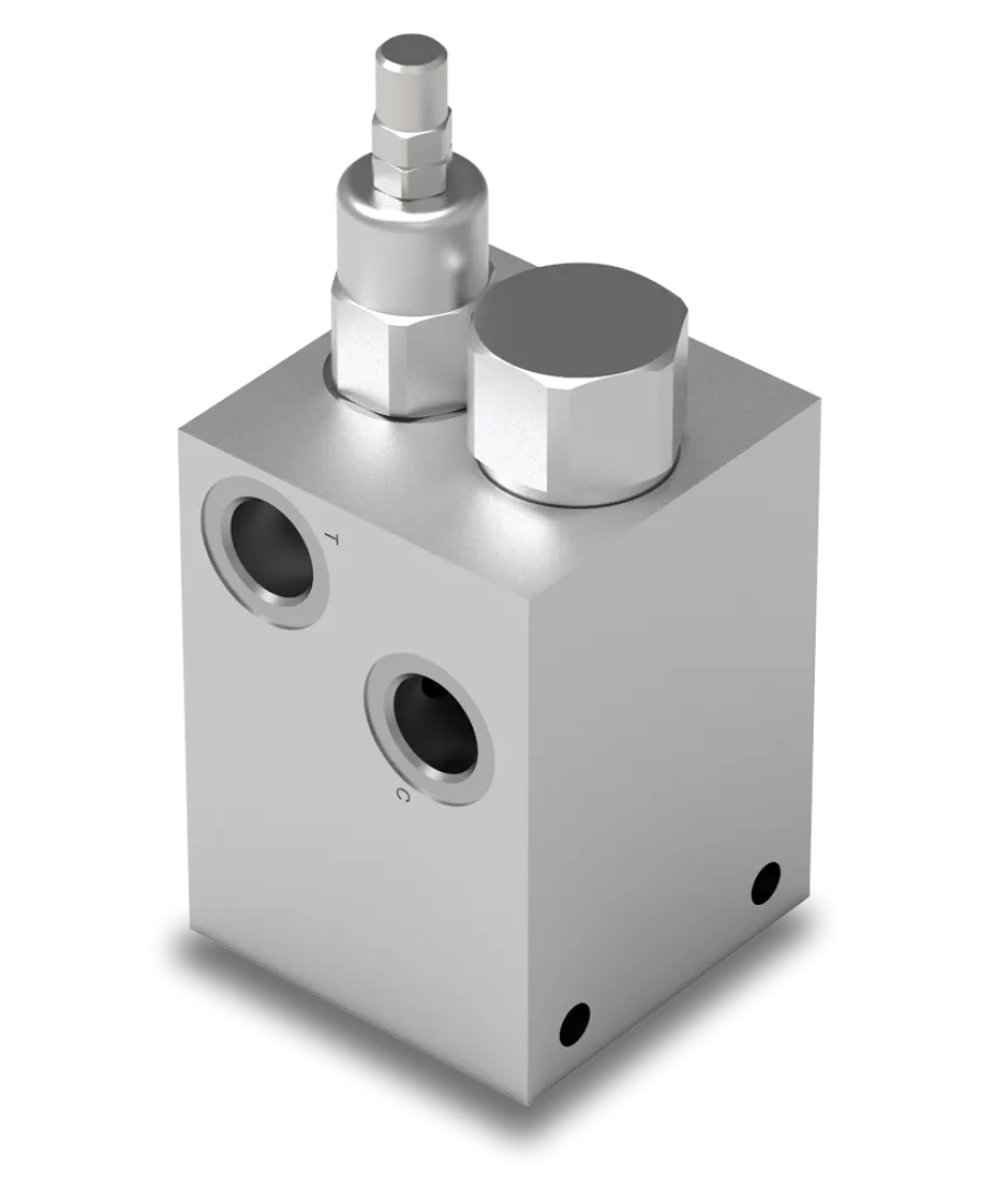 VPF/3/EP+VMP VPF/3/EP+VMP 3 way, exceeding flow to pressure, constant flow in ''C'', with pressure relief valve | Interpump Hydraulics South Africa