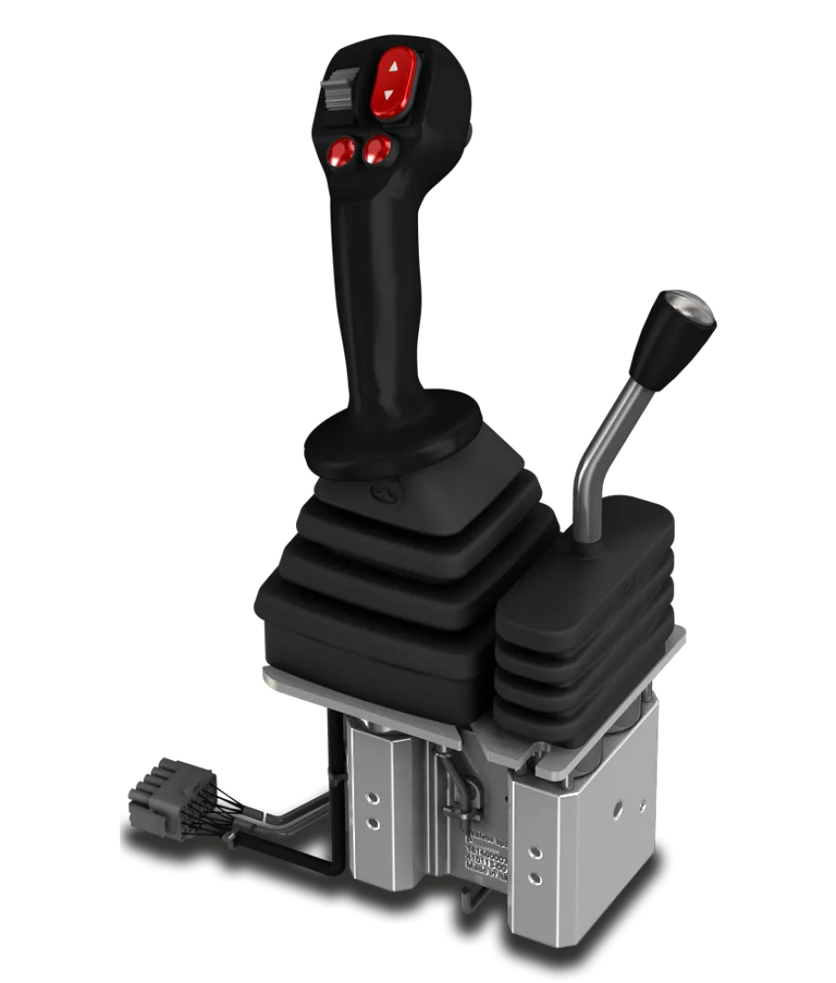  SVM600 Lever operated hydraulic joystick with hydraulic electromagnetic detent | Interpump Hydraulics South Africa