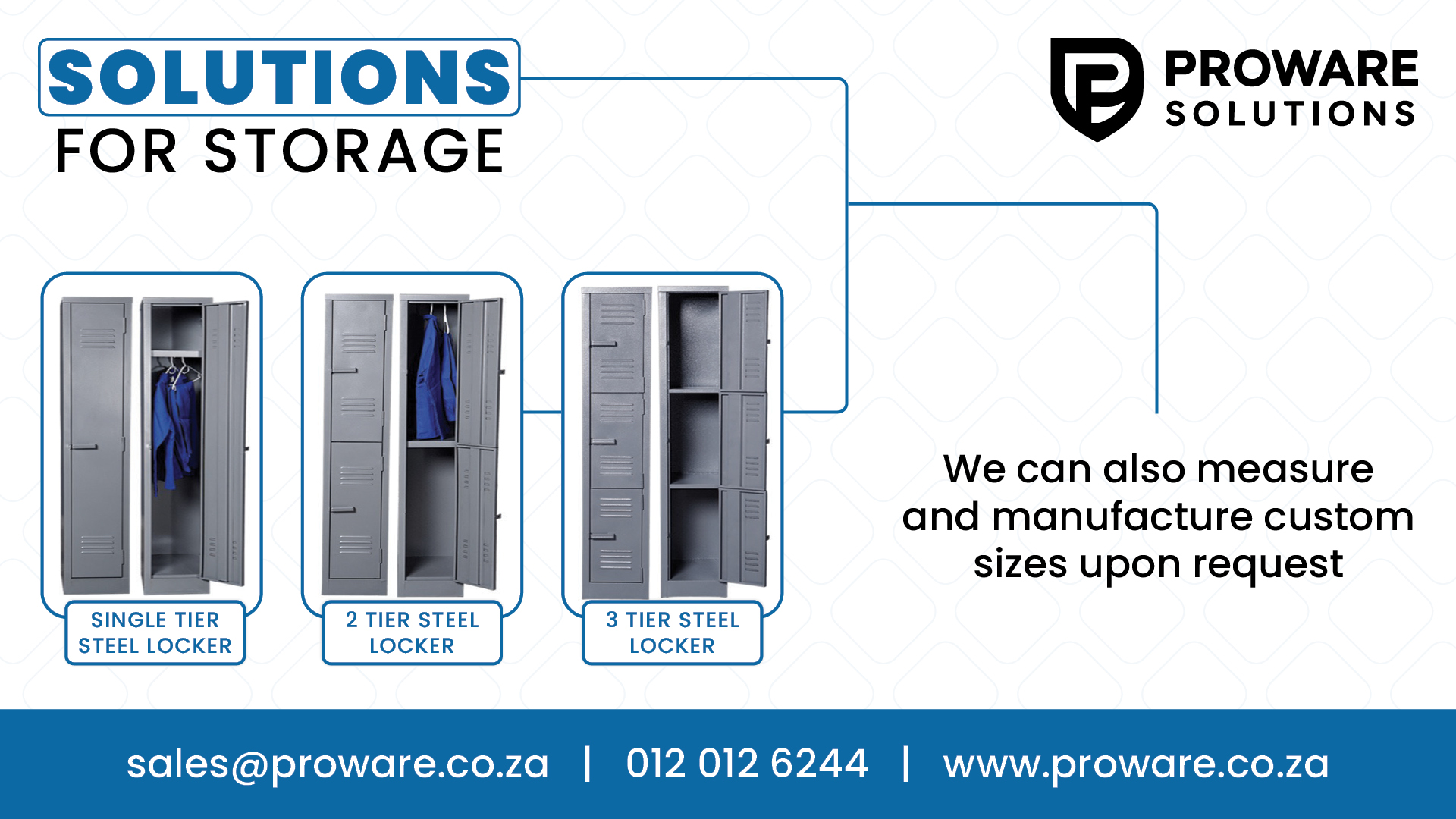 Versatile Tiered Steel Lockers and Custom Manufacturing | Proware