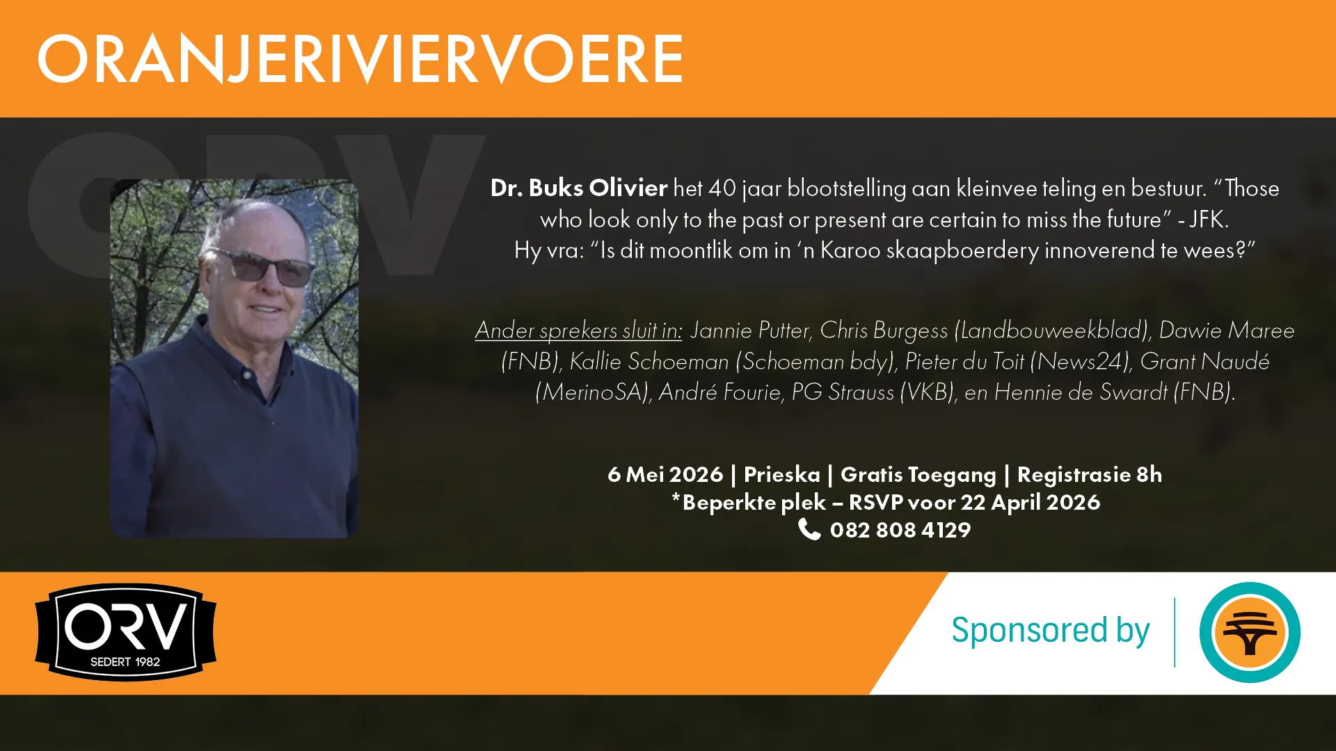 Oranjeriviervoere Skaap Boeredag 6 Mei 2026 | Prieska: Innoveer of Stagneer