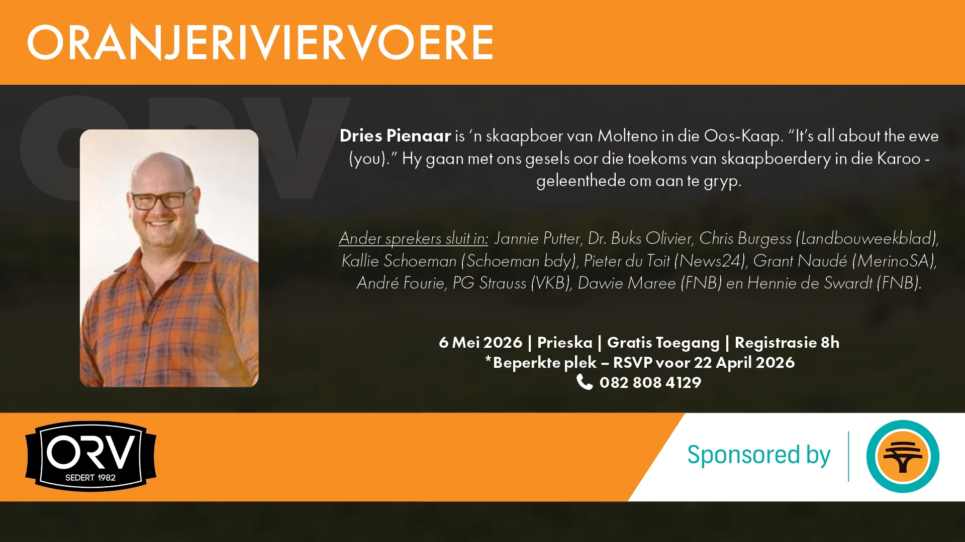Oranjeriviervoere Skaap Boeredag 6 Mei 2026 | Prieska: Innoveer of Stagneer