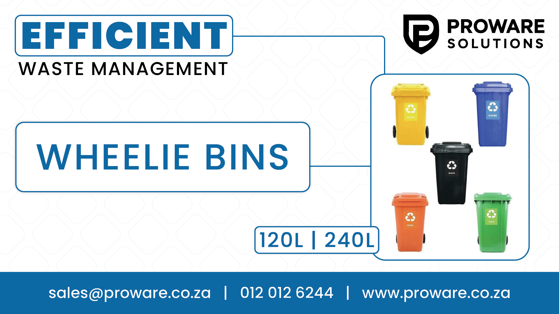 Durable 120L and 240L Bins for Commercial Waste | Proware