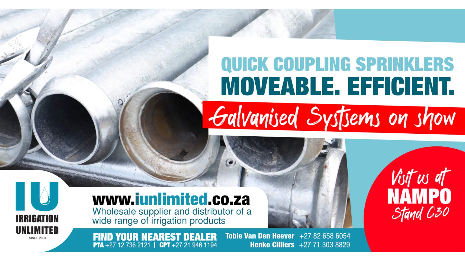 Quick Coupling Sprinklers Moveable Efficient Galvanised Systems | Irrigation Unlimited