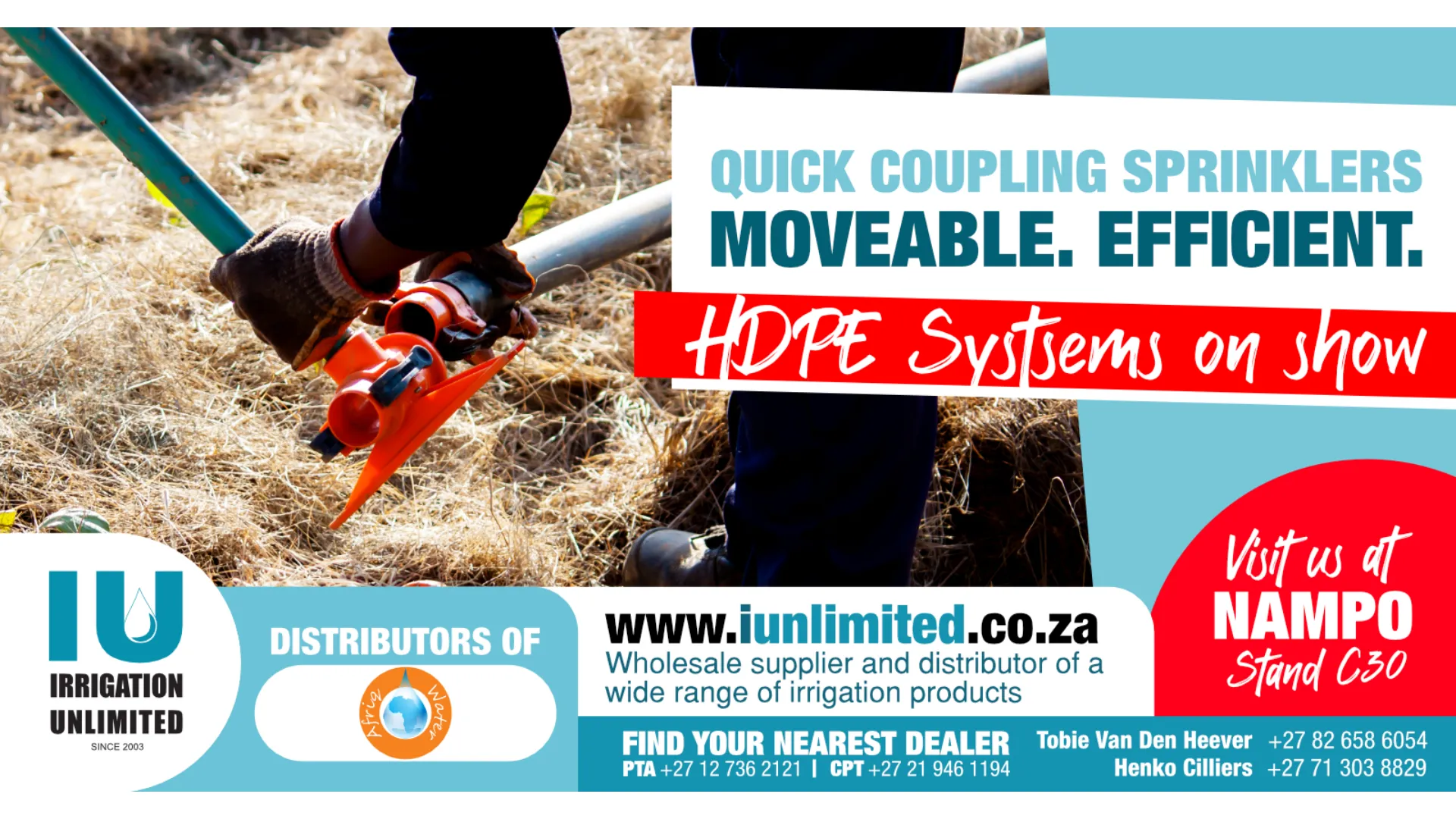 Quick Coupling Sprinklers Moveable Efficient HDPE Systems | Irrigation Unlimited