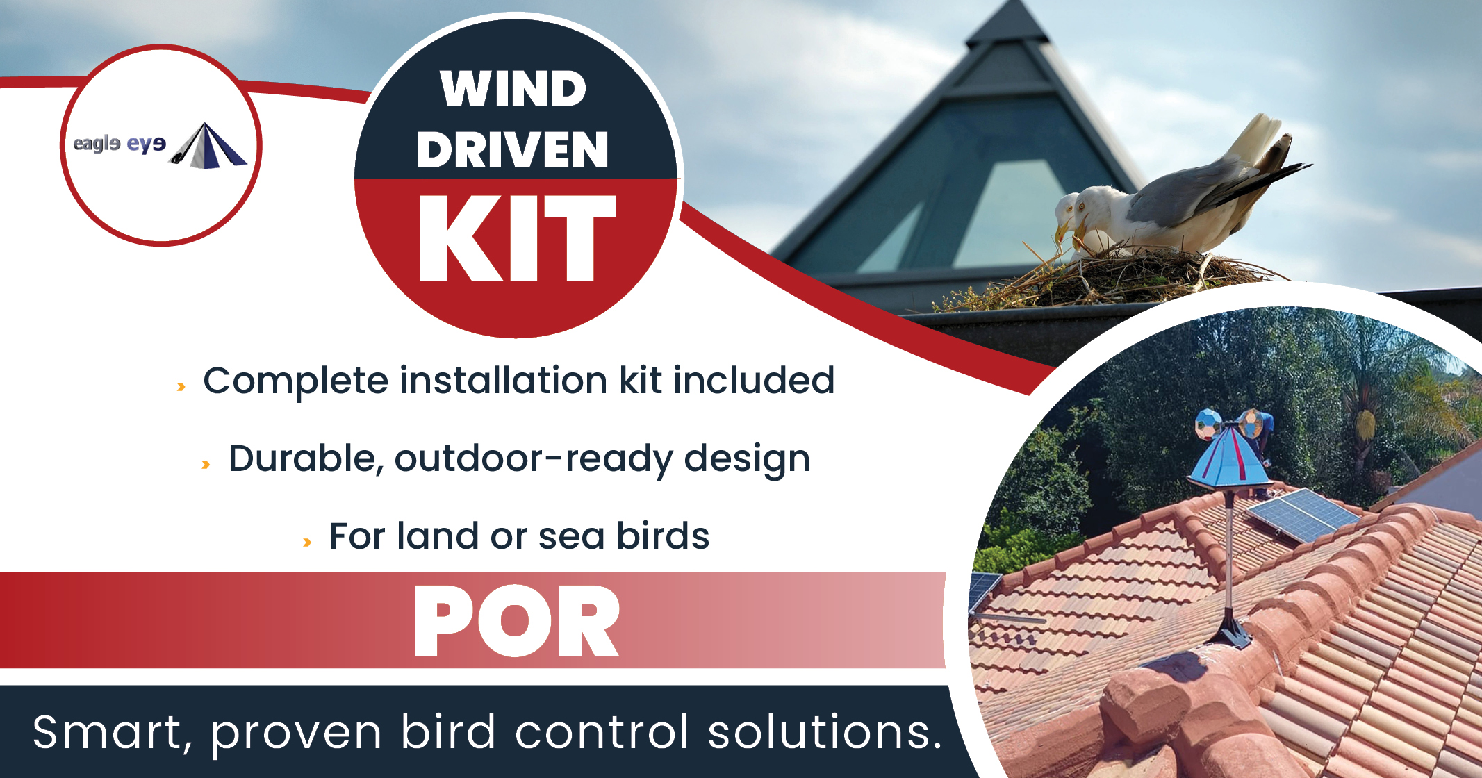 Smart proven bird solutions | Wind Driven Bird Control Kit | Eagle Eye Bird Control
