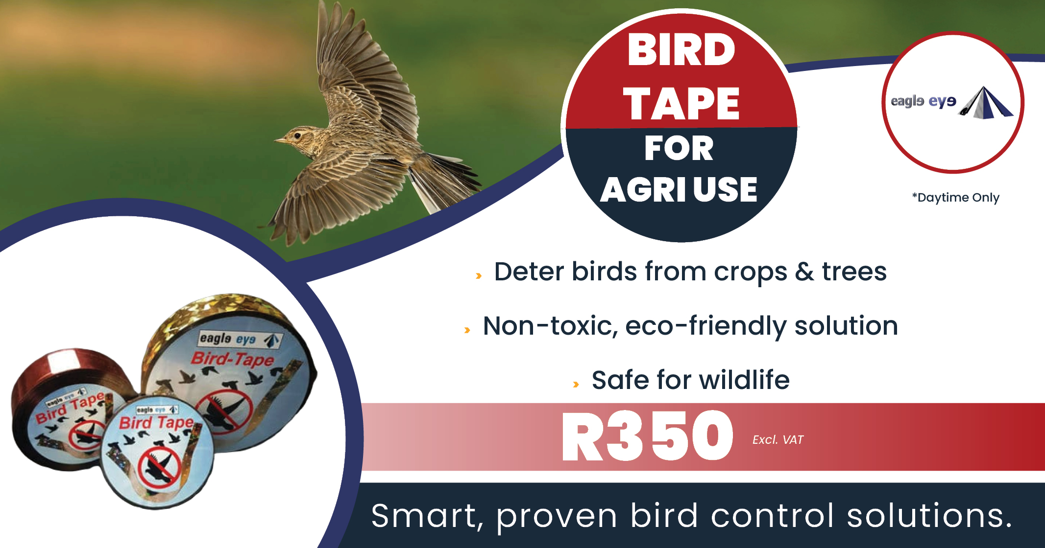 Agricultural Bird Tape Deterrent for Crops and Trees | Eagle Eye Bird Control