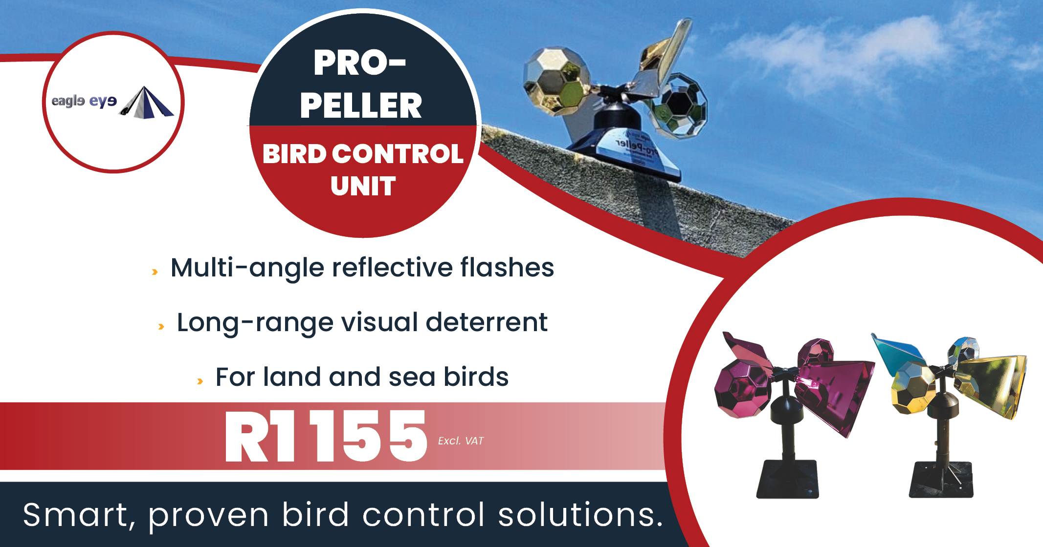 Pro-Peller Multi-Angle Reflective Bird Control Unit | Eagle Eye Bird Control