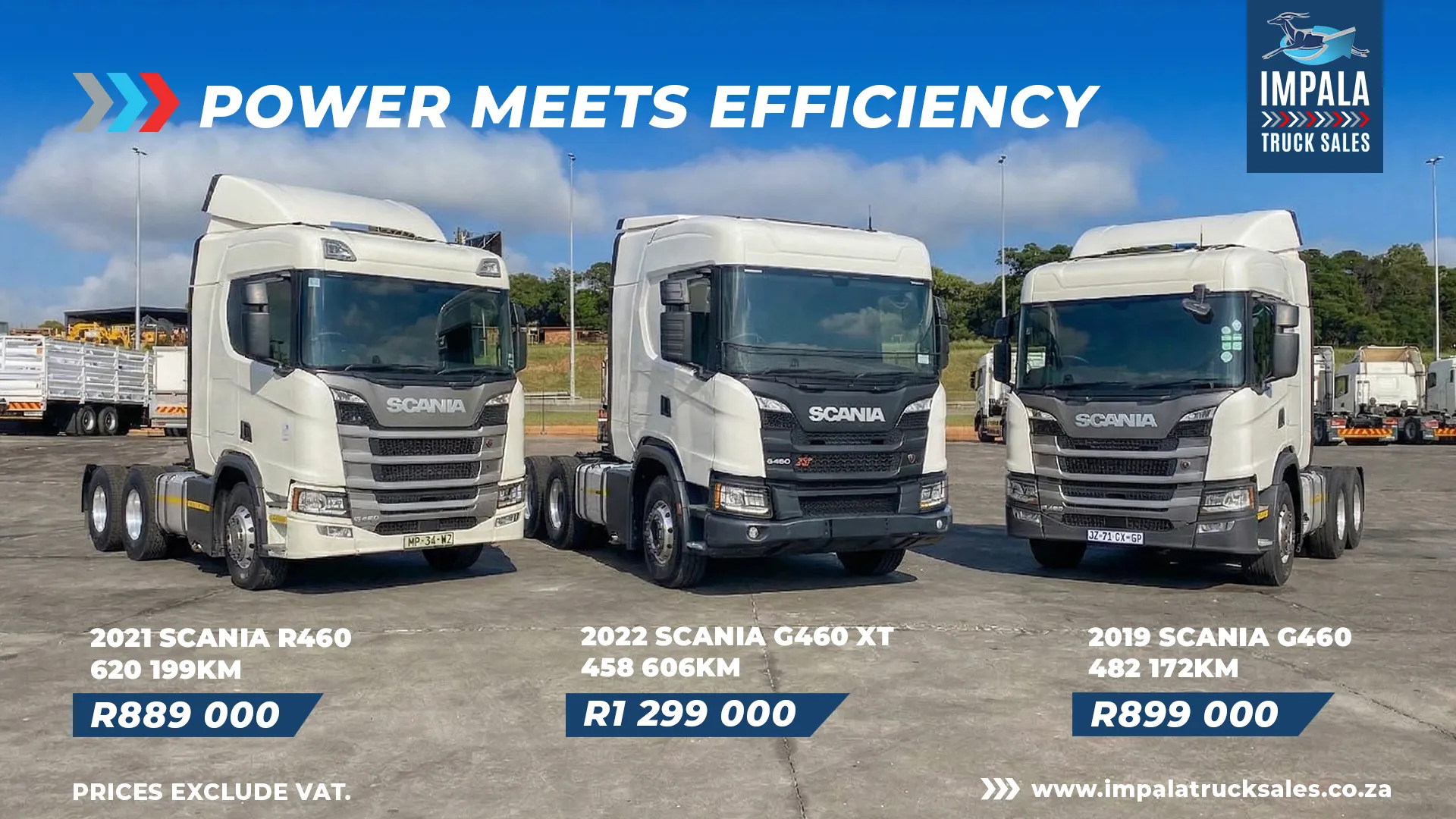 Power meets efficiency | Used Scania trucks for sale from Impala Truck Sales | Secure your fleet TODAY! 