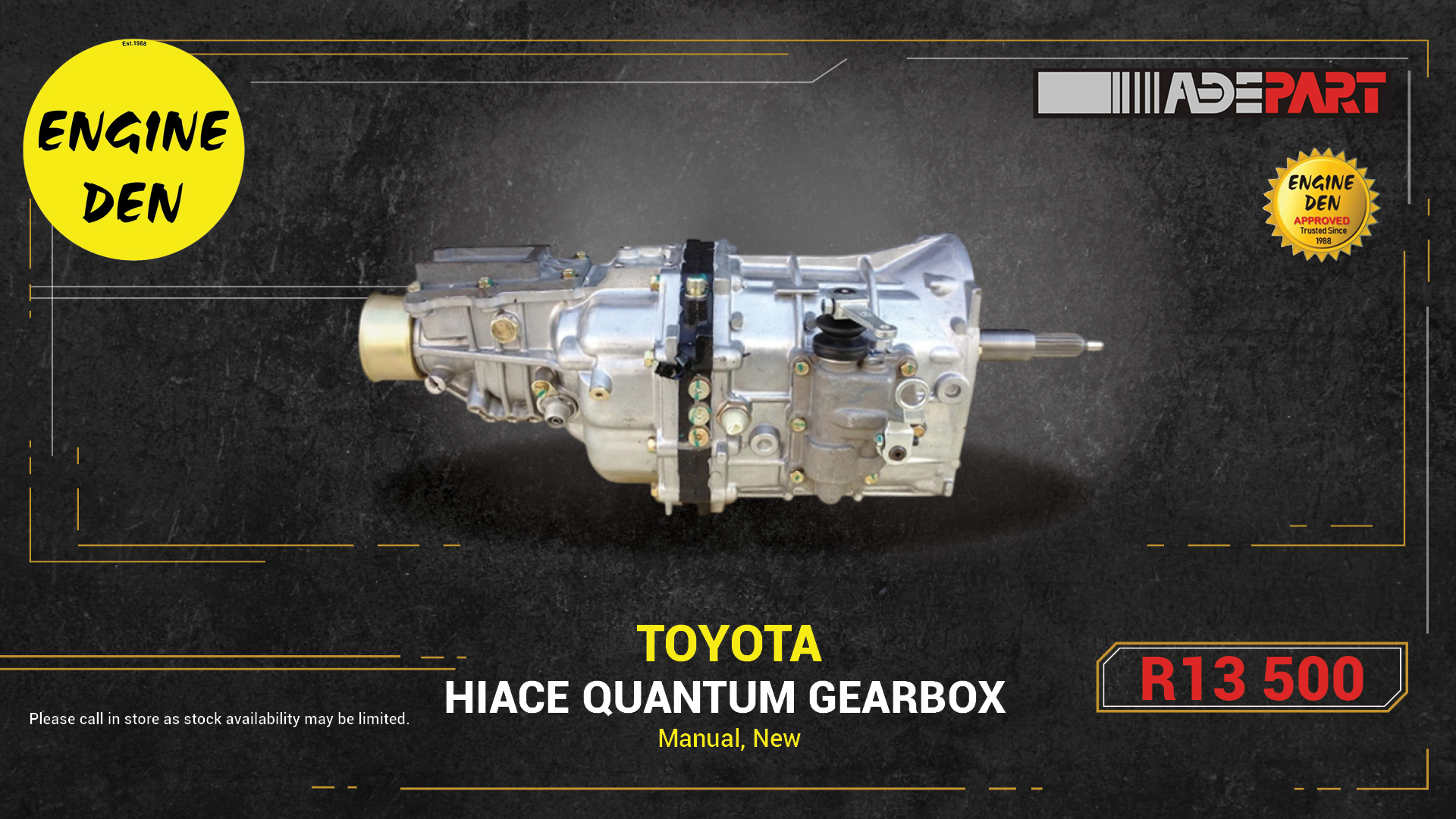 Toyota Hiace Quantum gearbox | Engine Den