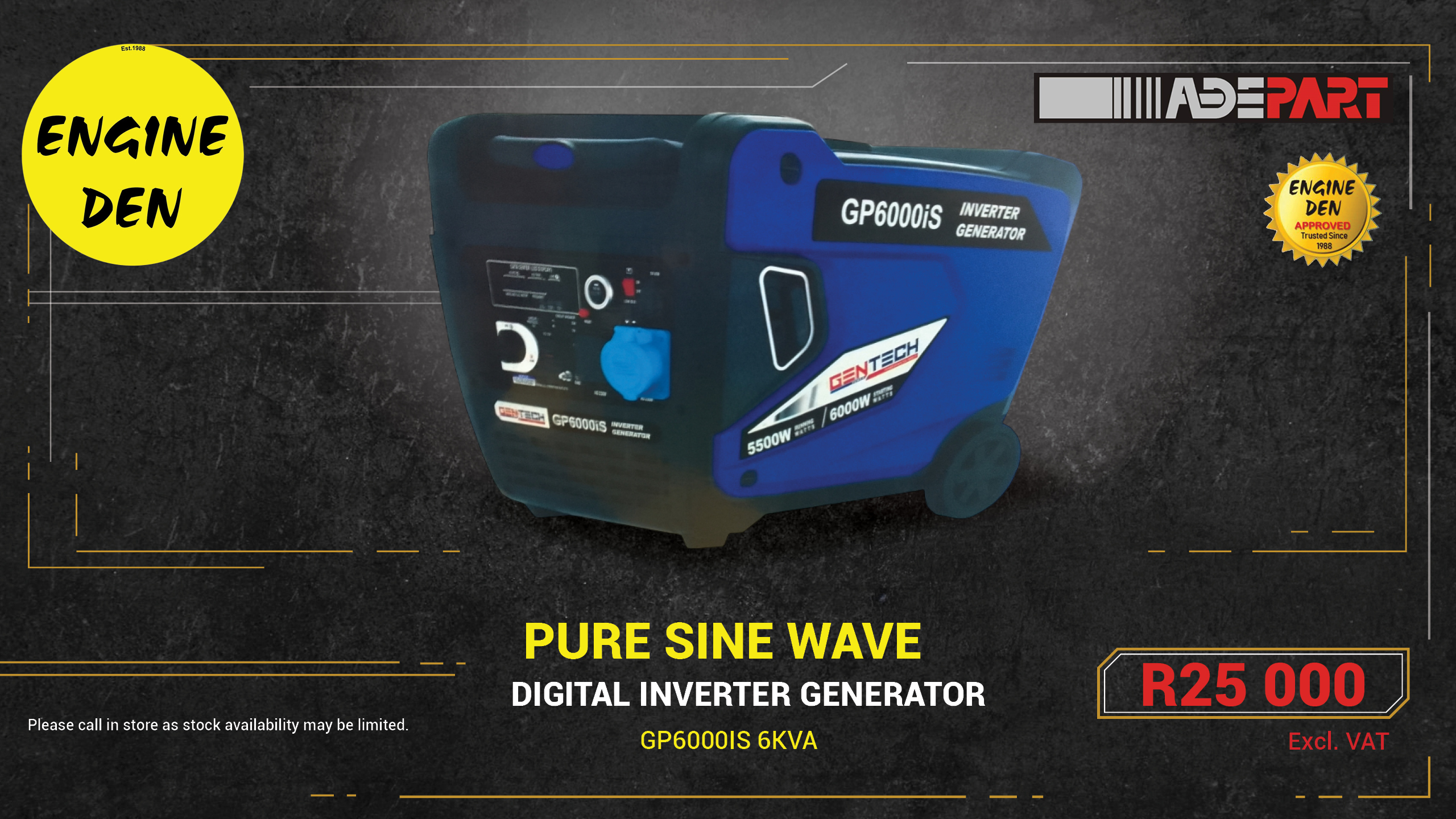 Pure sine wave | Digital inverter generator | Engine Den