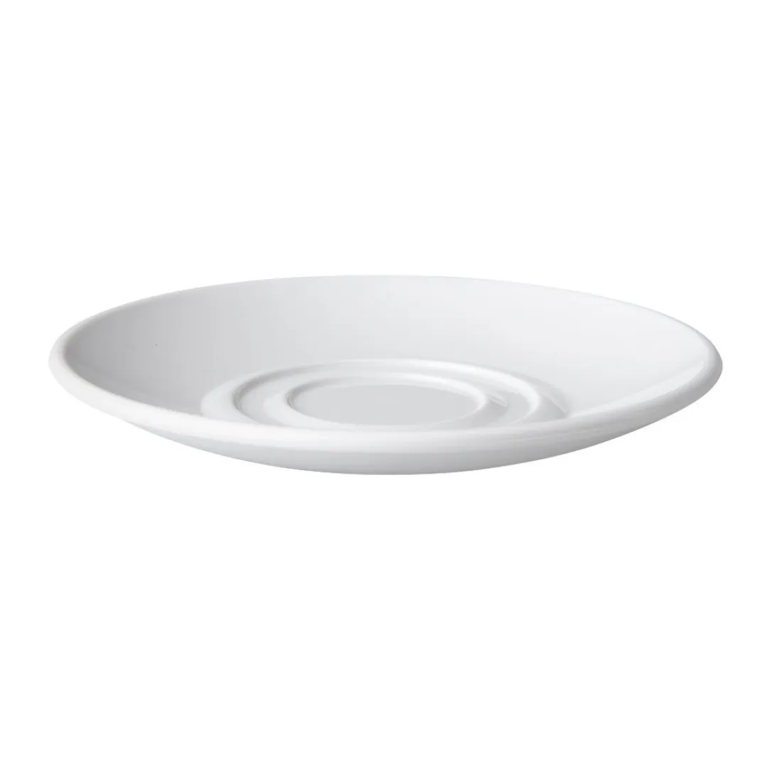 Saucer Double Well (155mm) White | Blue Swallow
